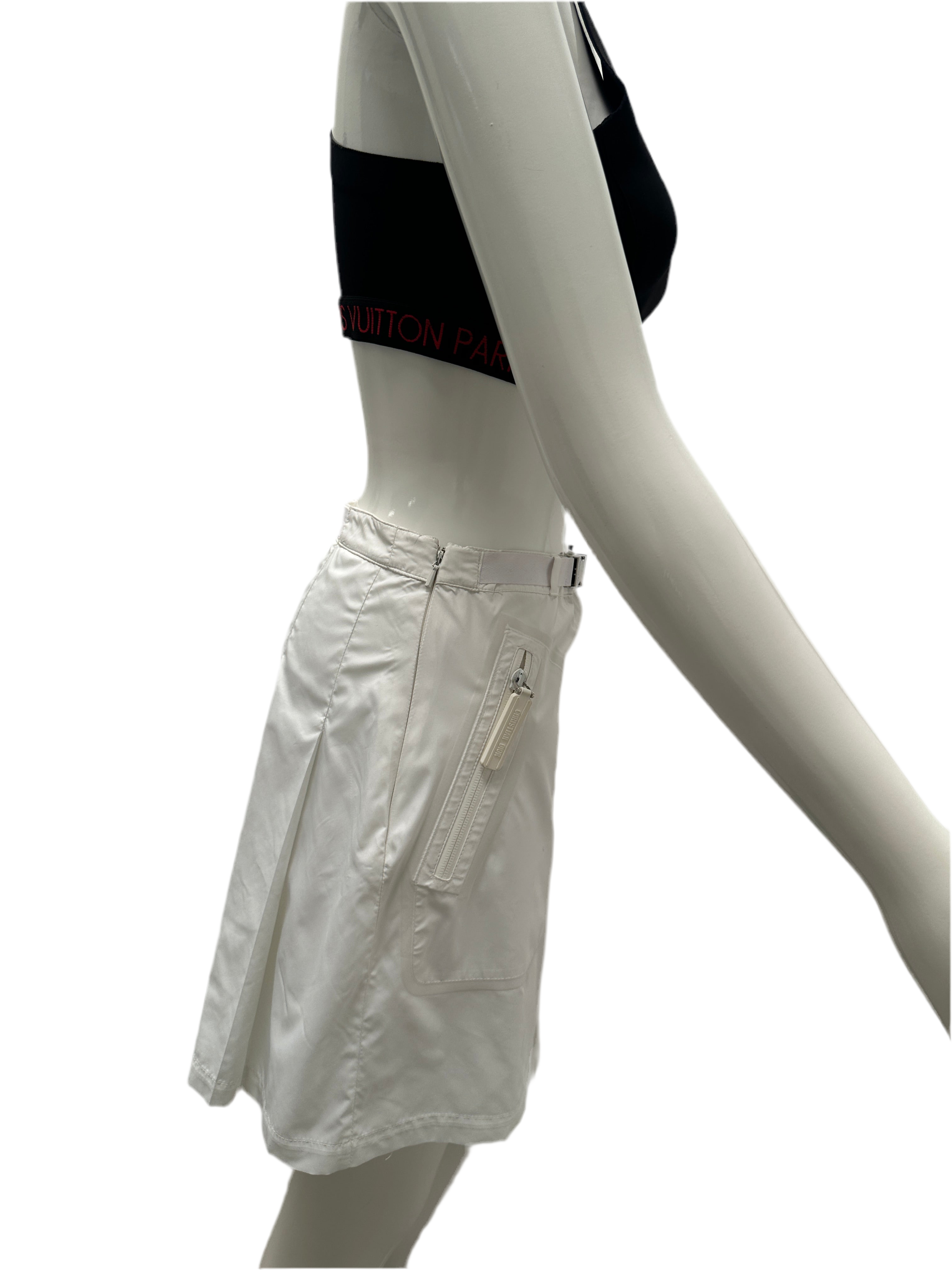 Dior white skirt silver belt - size 34