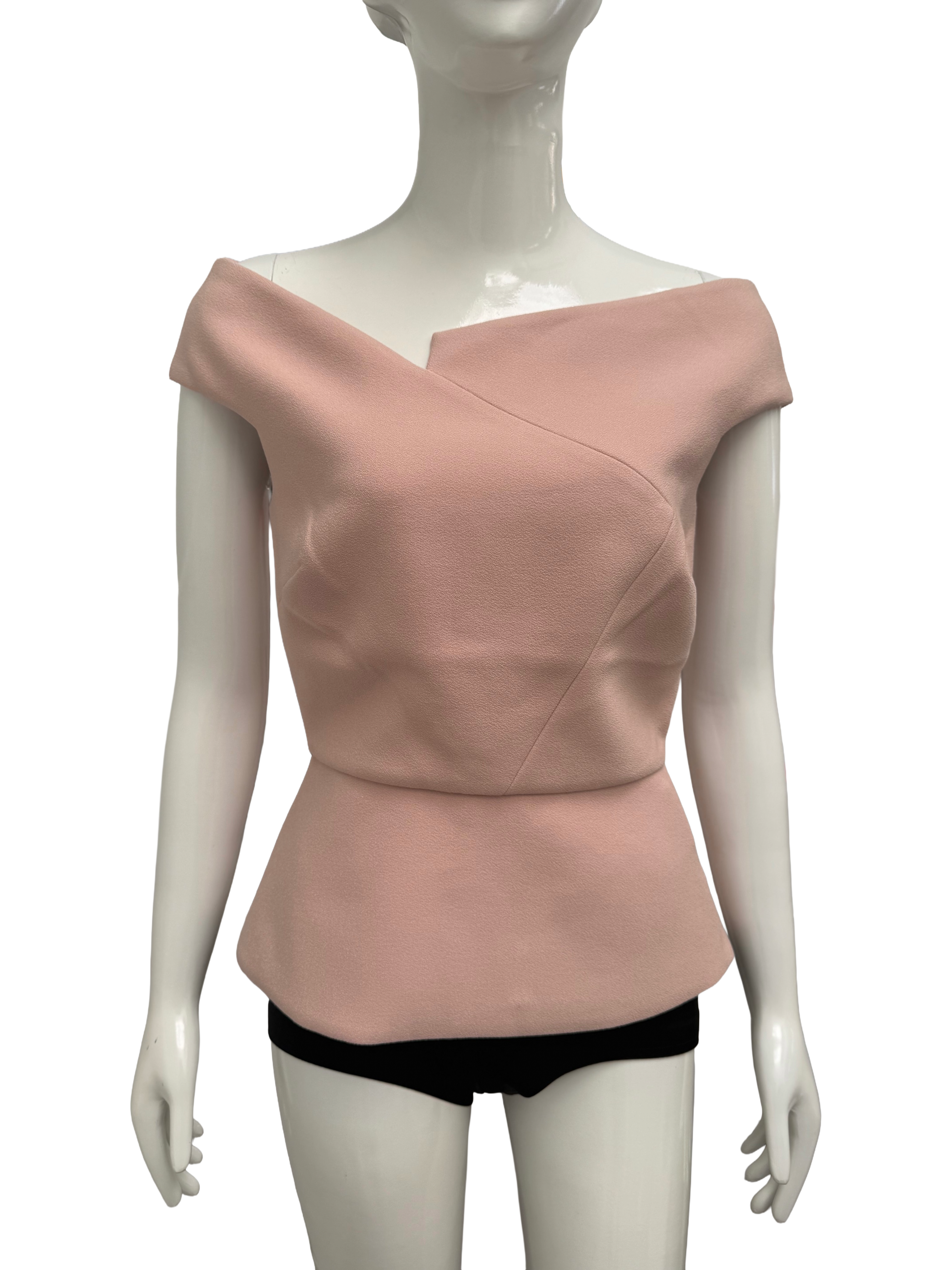 Roland Mouret Elmswell top pale pink - size 38