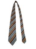 Ermenegildo Zegna silk tie (brown & light blue stripes)
