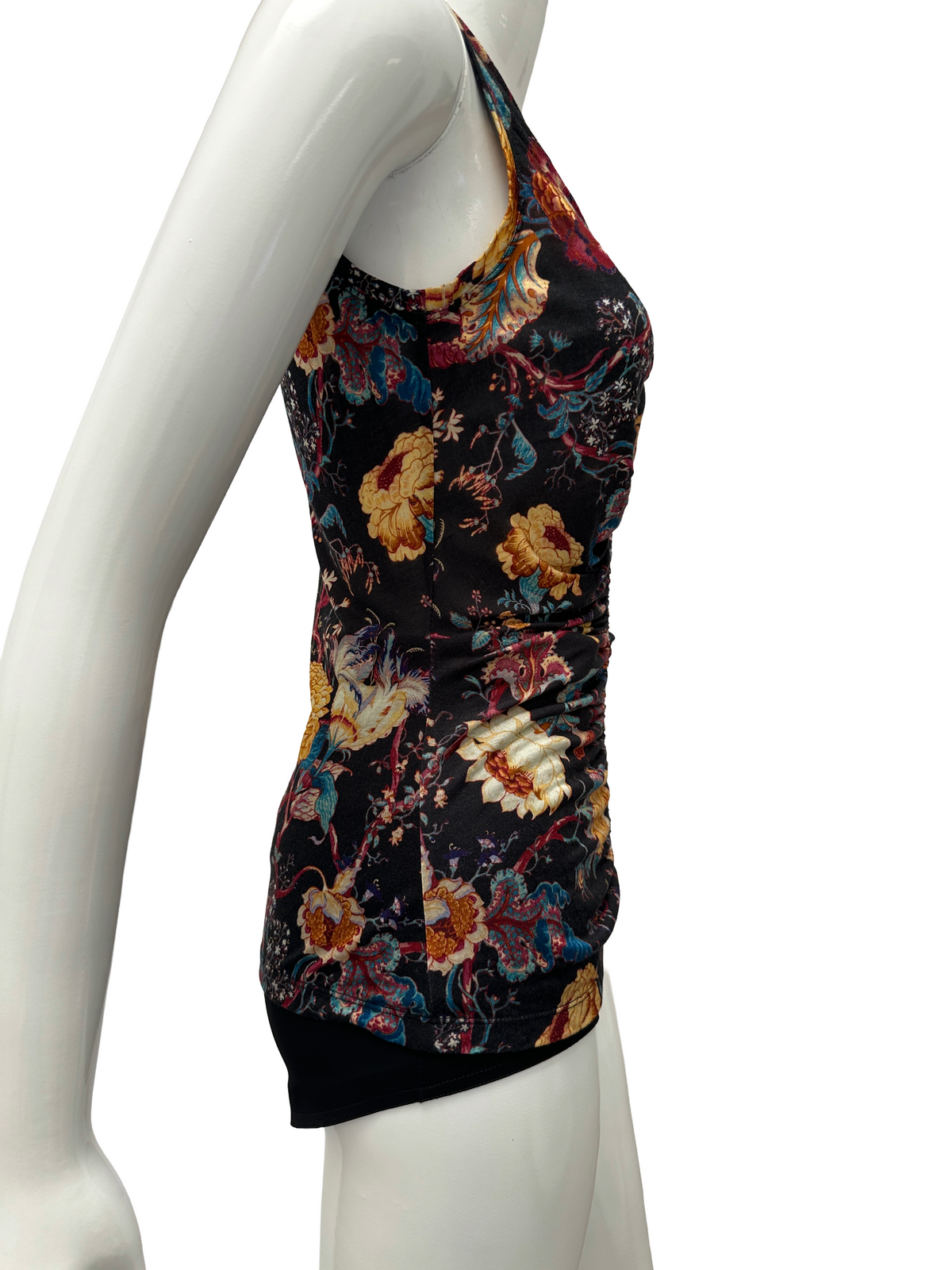Ulla Johnson black top with multicolor flower - size 36