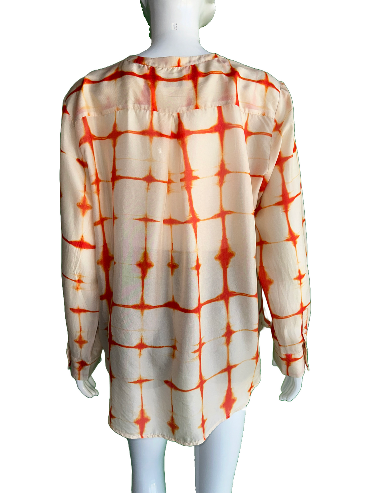 Momoni cream blouse with orange lines - size 42