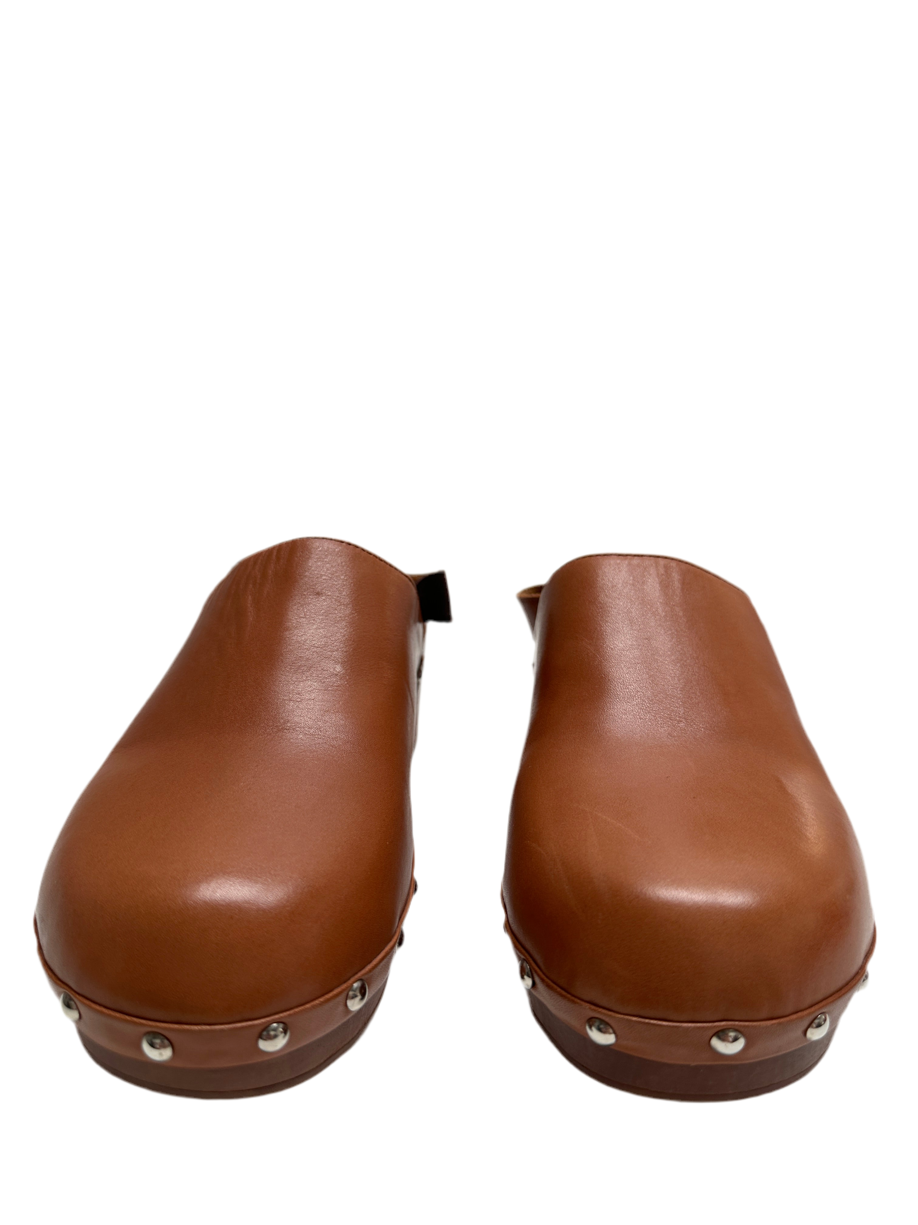 Roseanna brown leather Mary clogs - size 39
