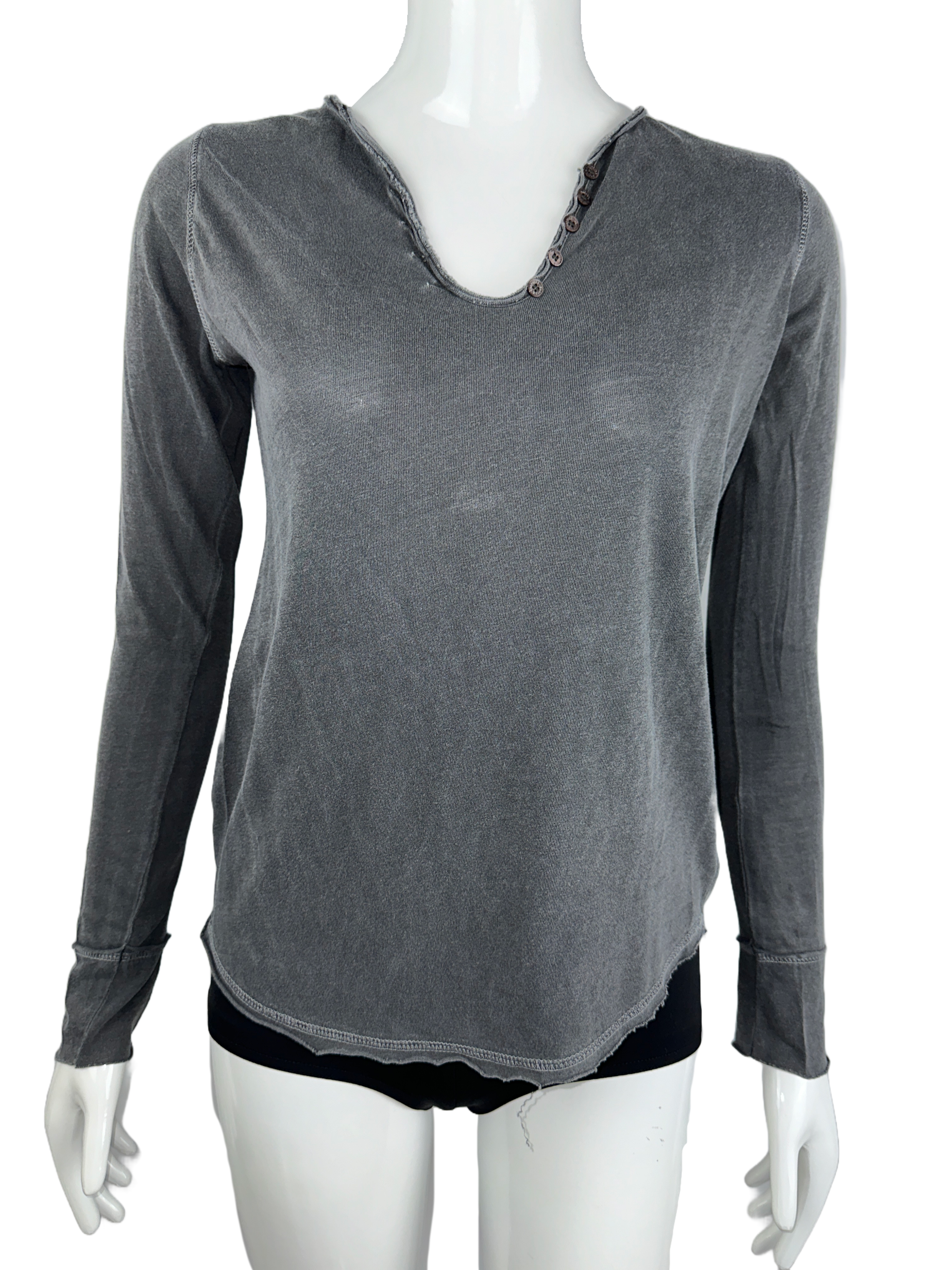 Zadig & Voltaire grey tee shirt with leopard skull - size 34