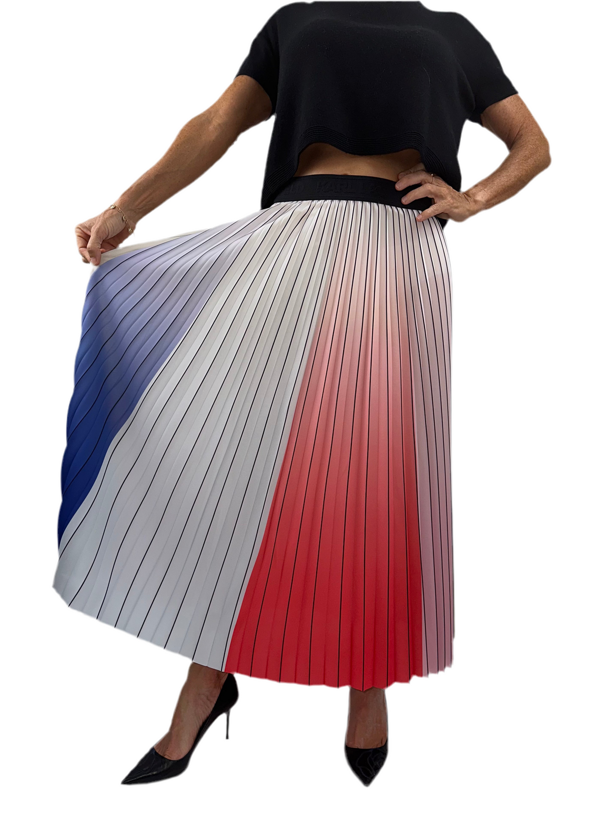 Karl lagarfeld Rainbow pleated skirt - size 38FR