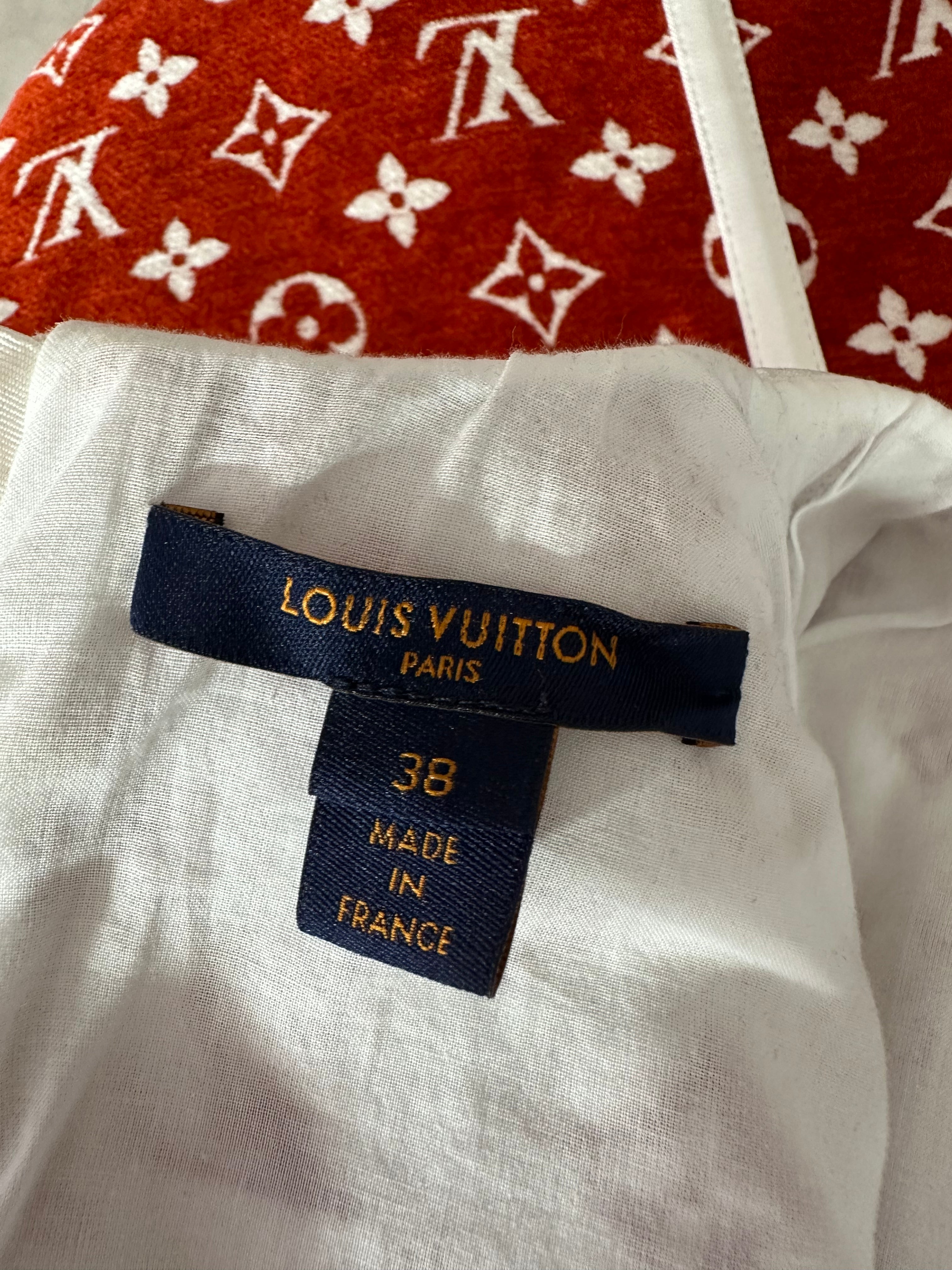 Louis Vuitton orange Towelling Monogram top - size 38 FR