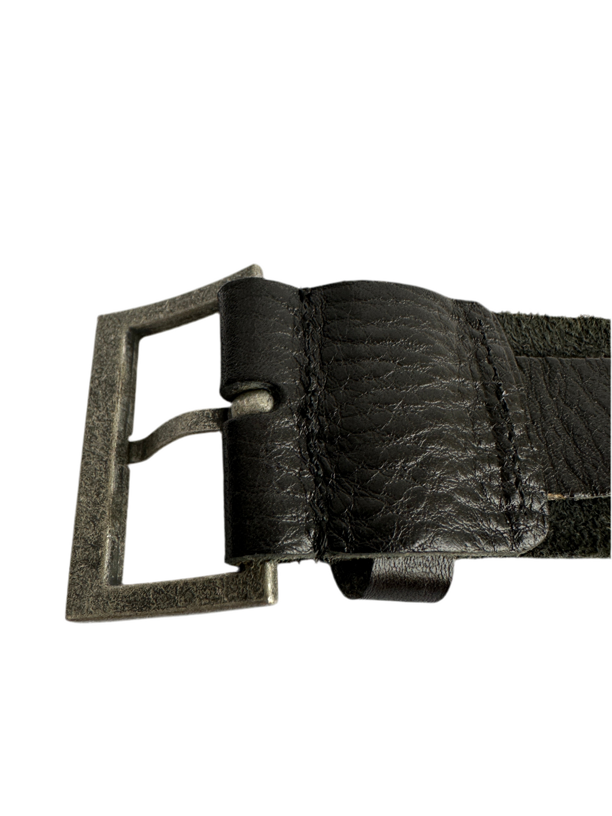 Zadig & Voltaire leather studded belt with circular rivet