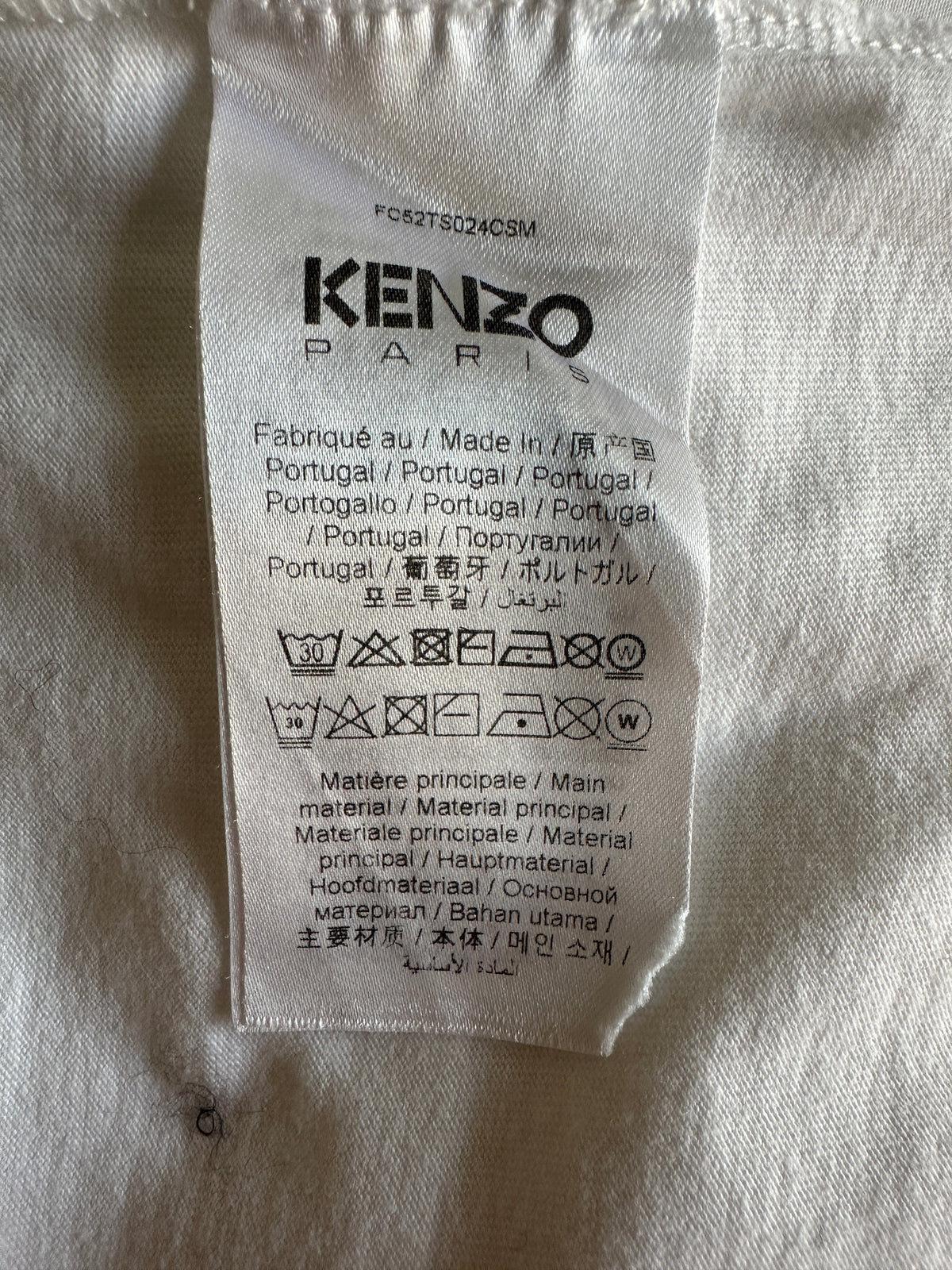 Kenzo white tee shirt with poppy - size 34