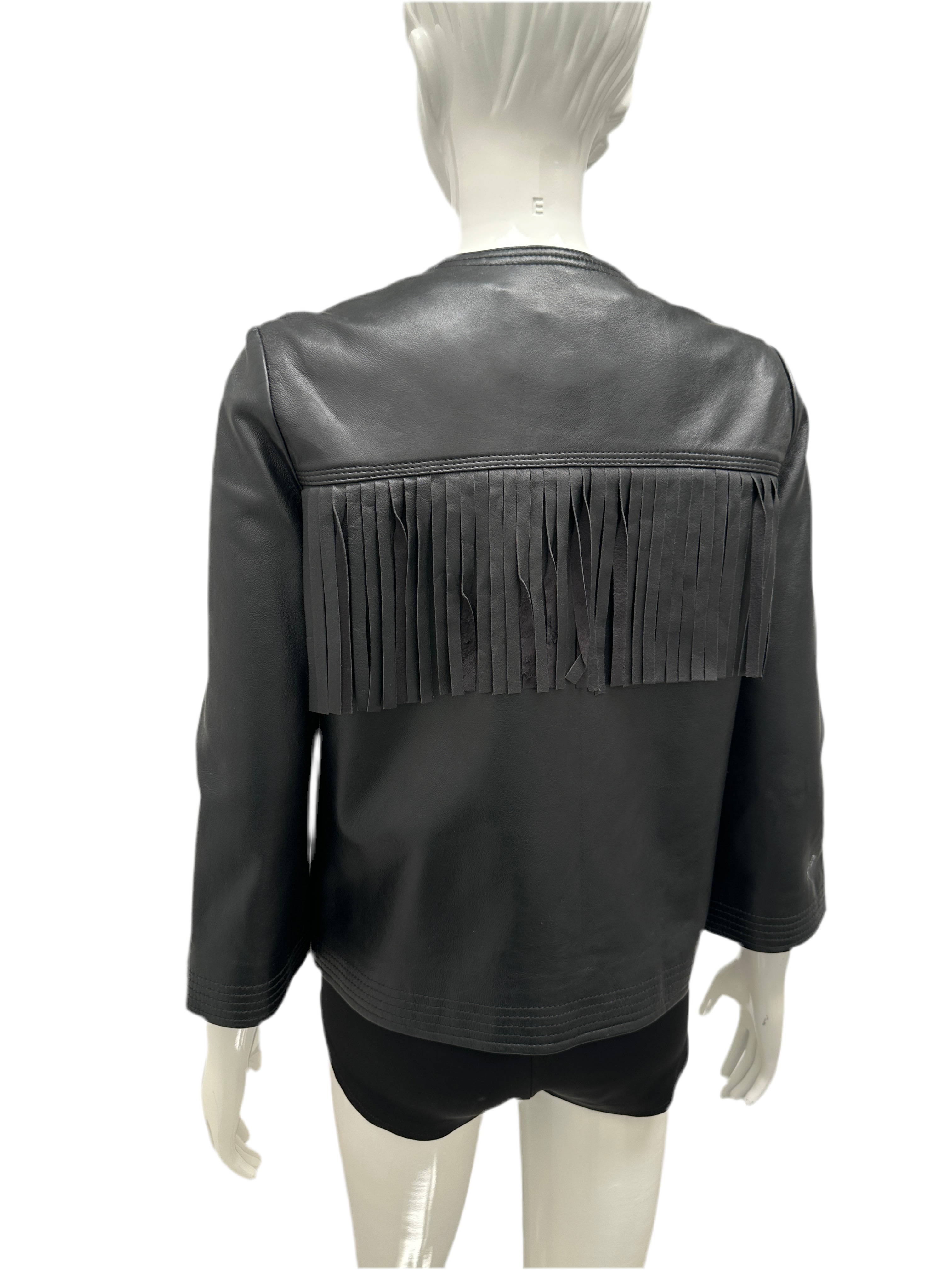 Just Cavalli black leather jacket - size 38