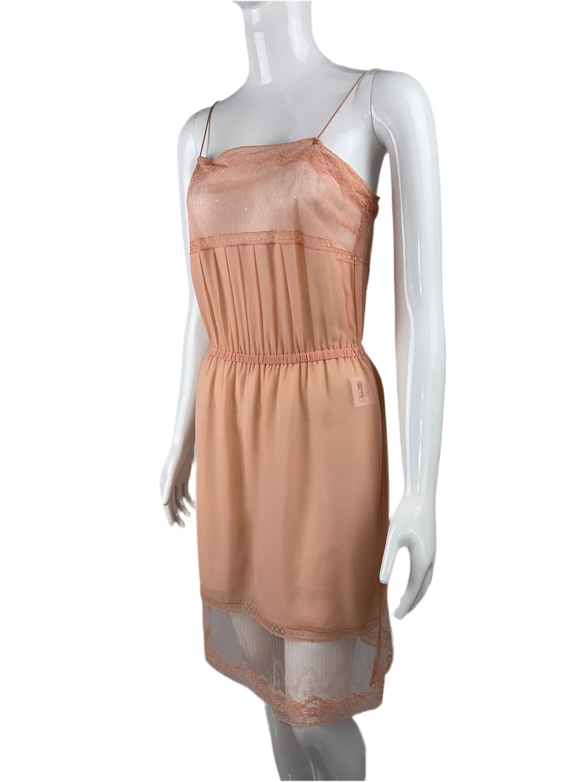 Chanel Pink 100% silk dress - size 42 resized to fit 34FR