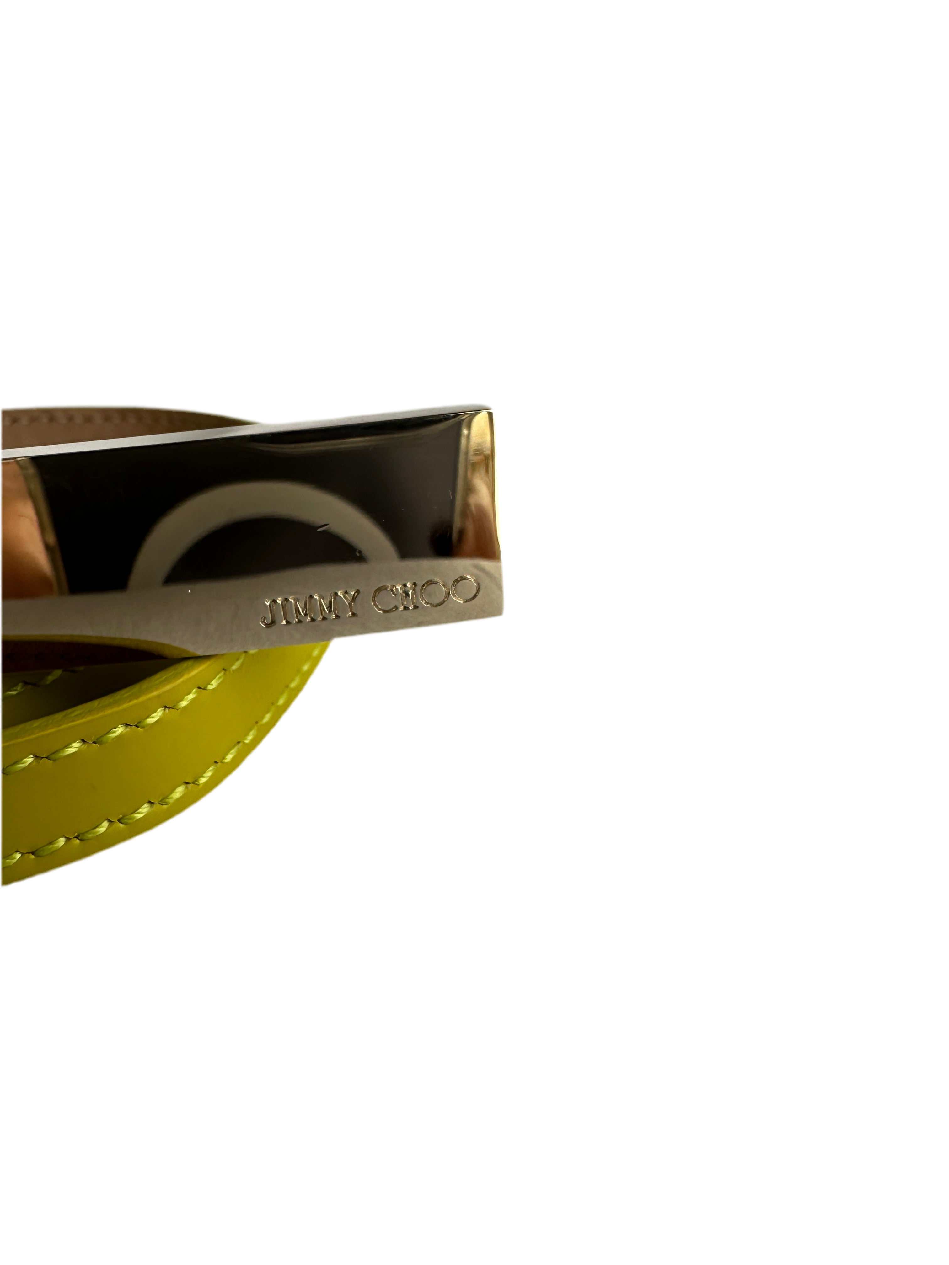Jimmy Choo belt with gold belt buckle