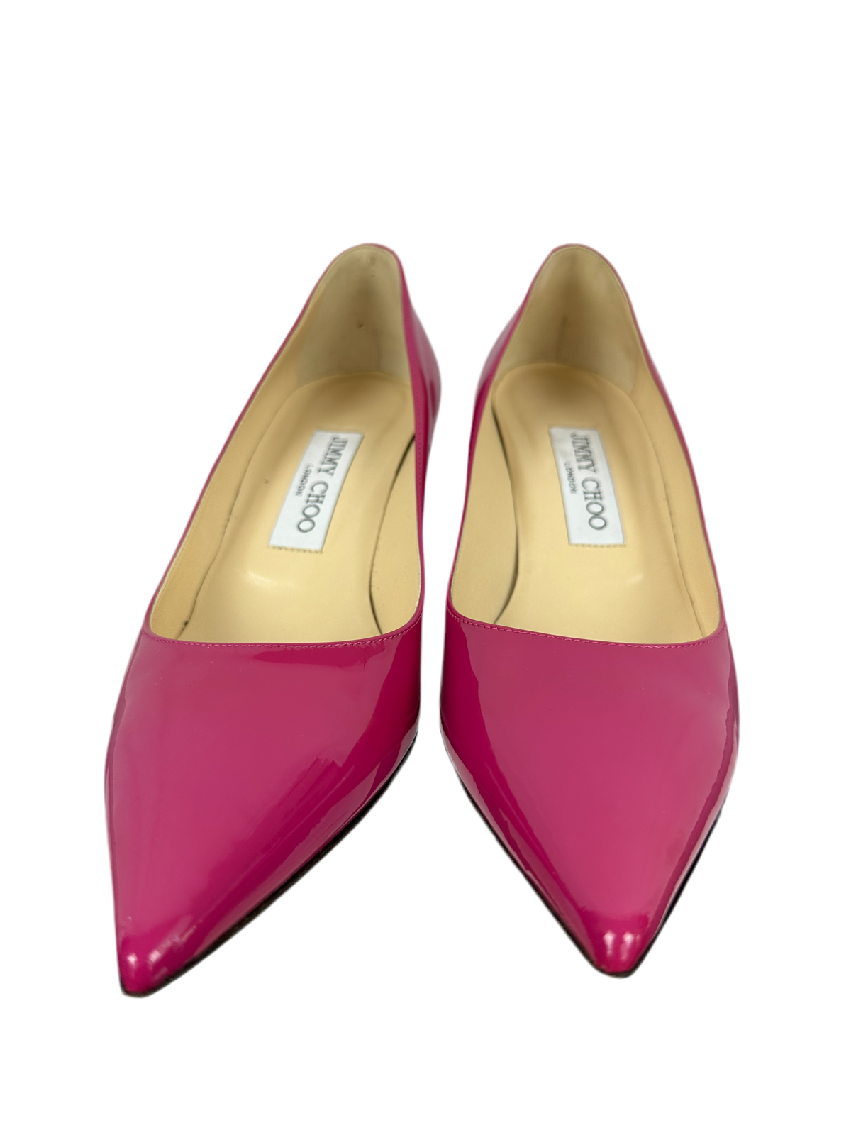 Jimmy Choo Aza jazzberry patent point toe pump heels shoes - size 36.5