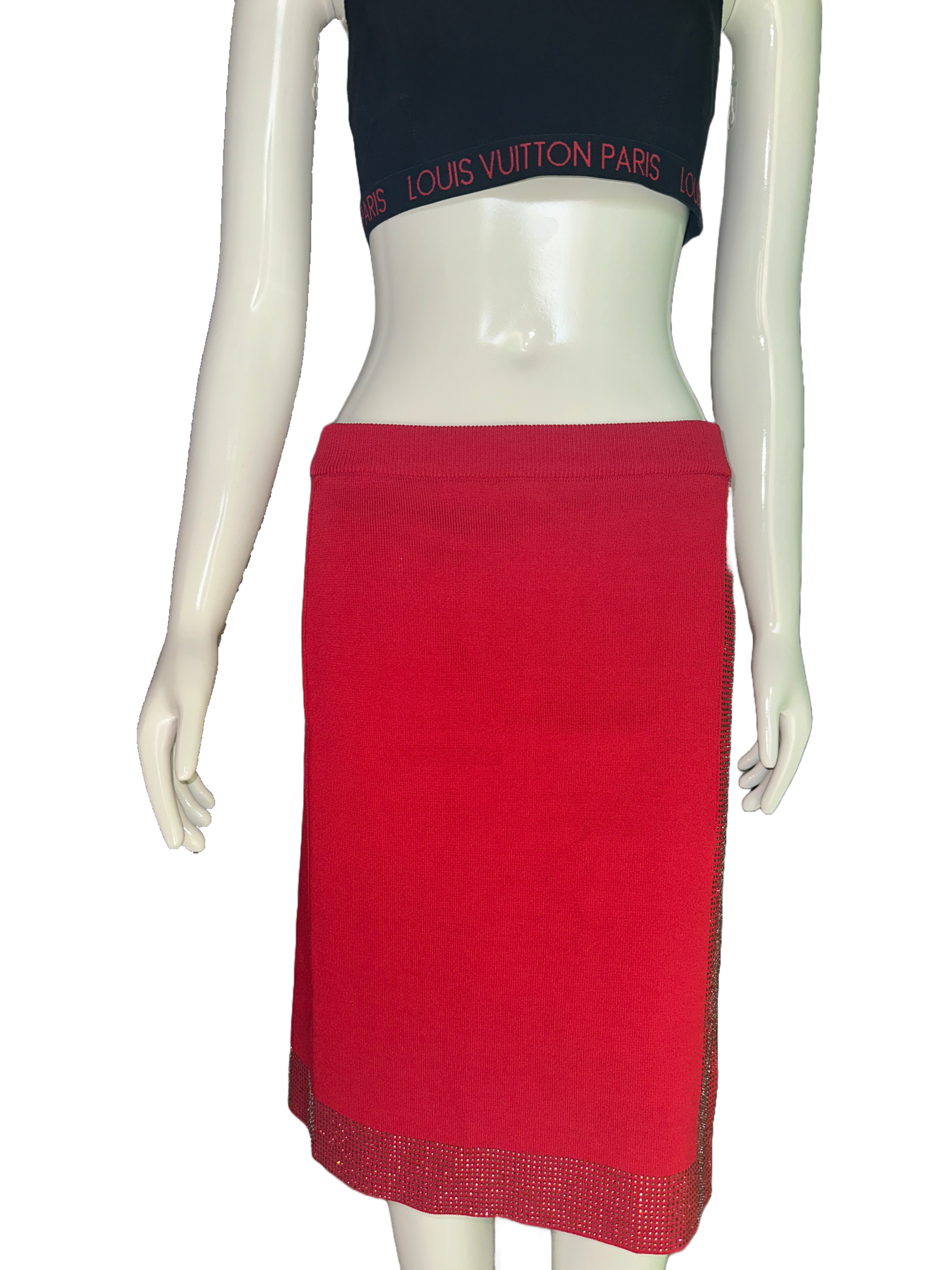 Karl Lagerfeld short red skirt with side slit - size 40