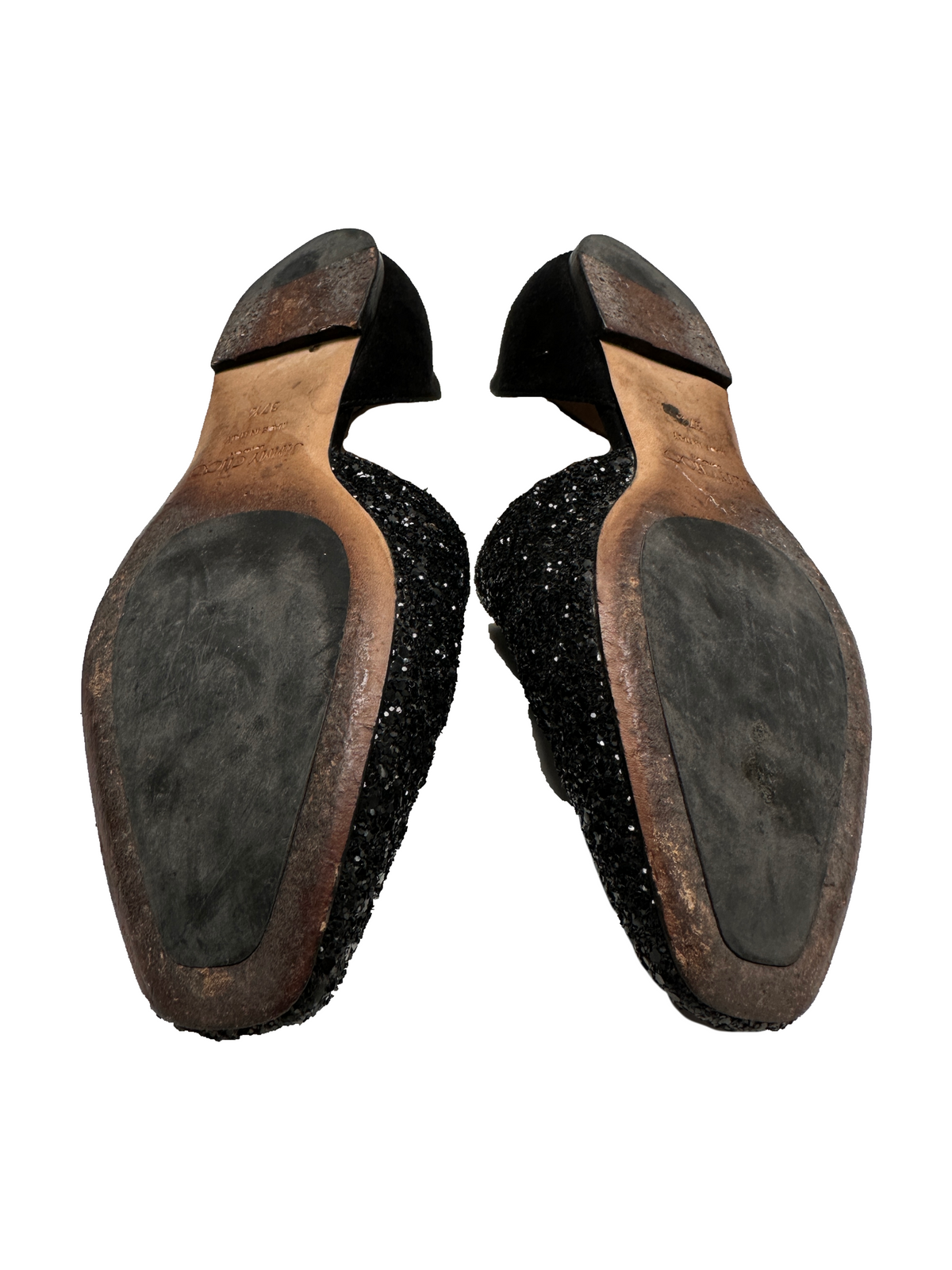 Jimmy Choo glitter d'Orsay slip on flat - size 37.5