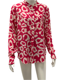 Isabel Marant pink and white leopard print blouse - size 36