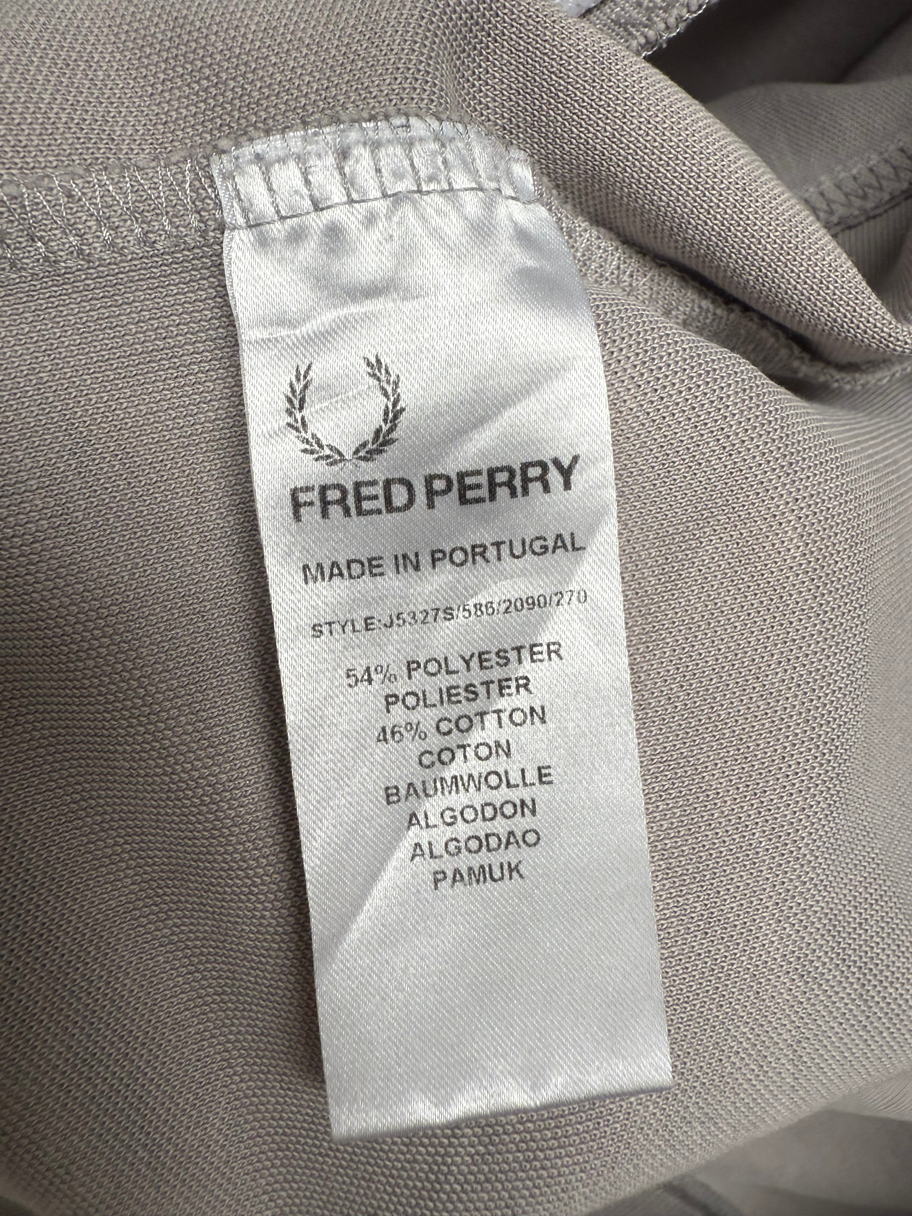 Fred Perry taupe zip-up track jacket - size M