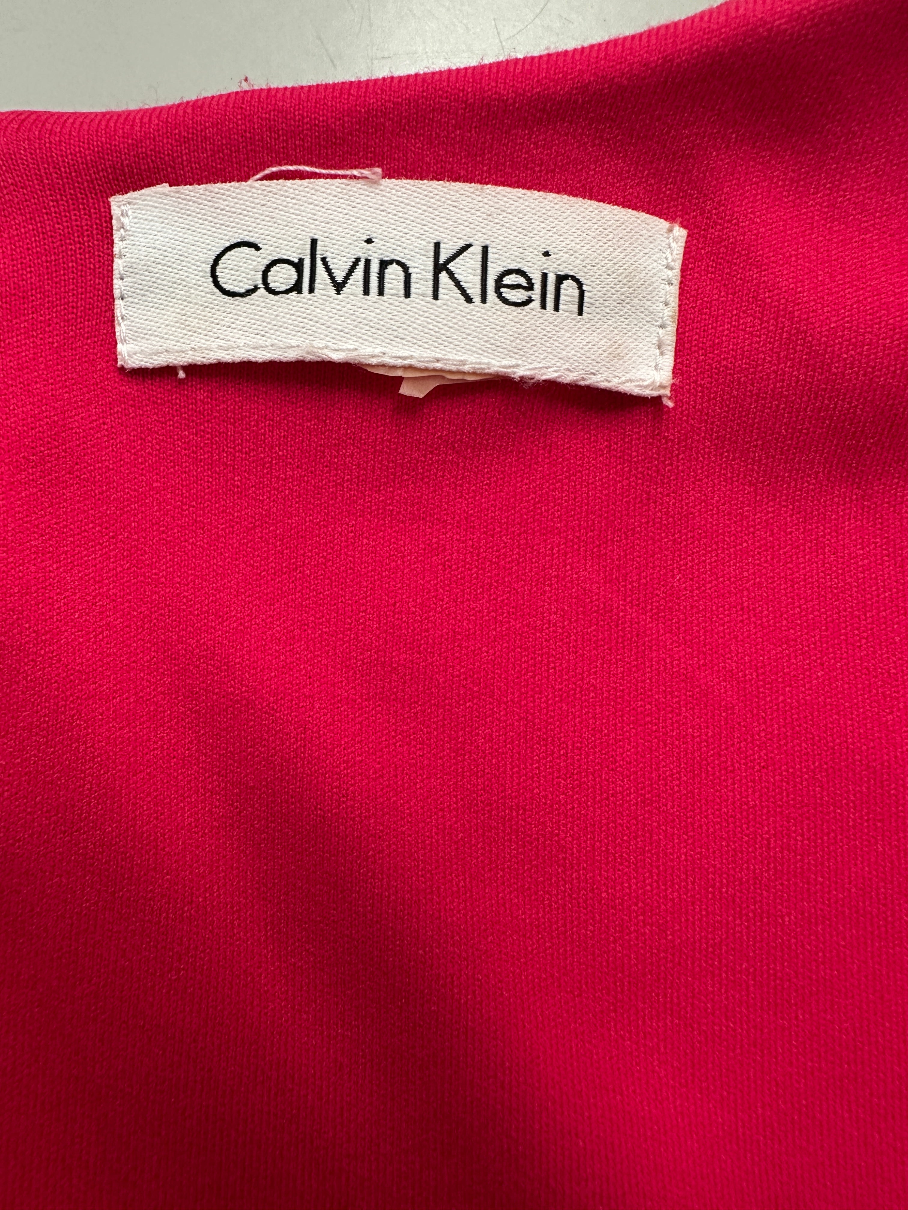 Calvin Klein pink floral lace dress - size 40