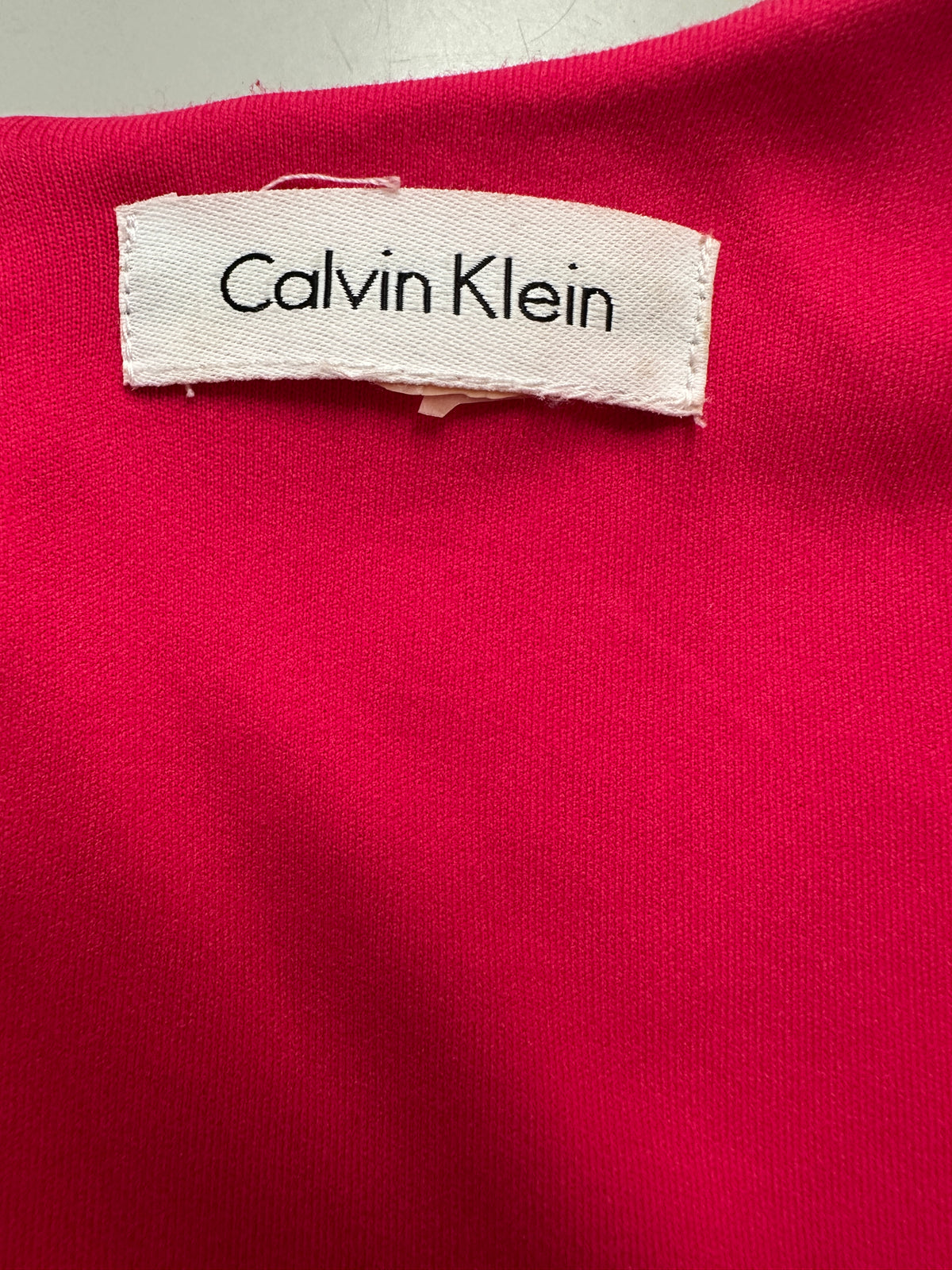 Calvin Klein pink floral lace dress - size 40