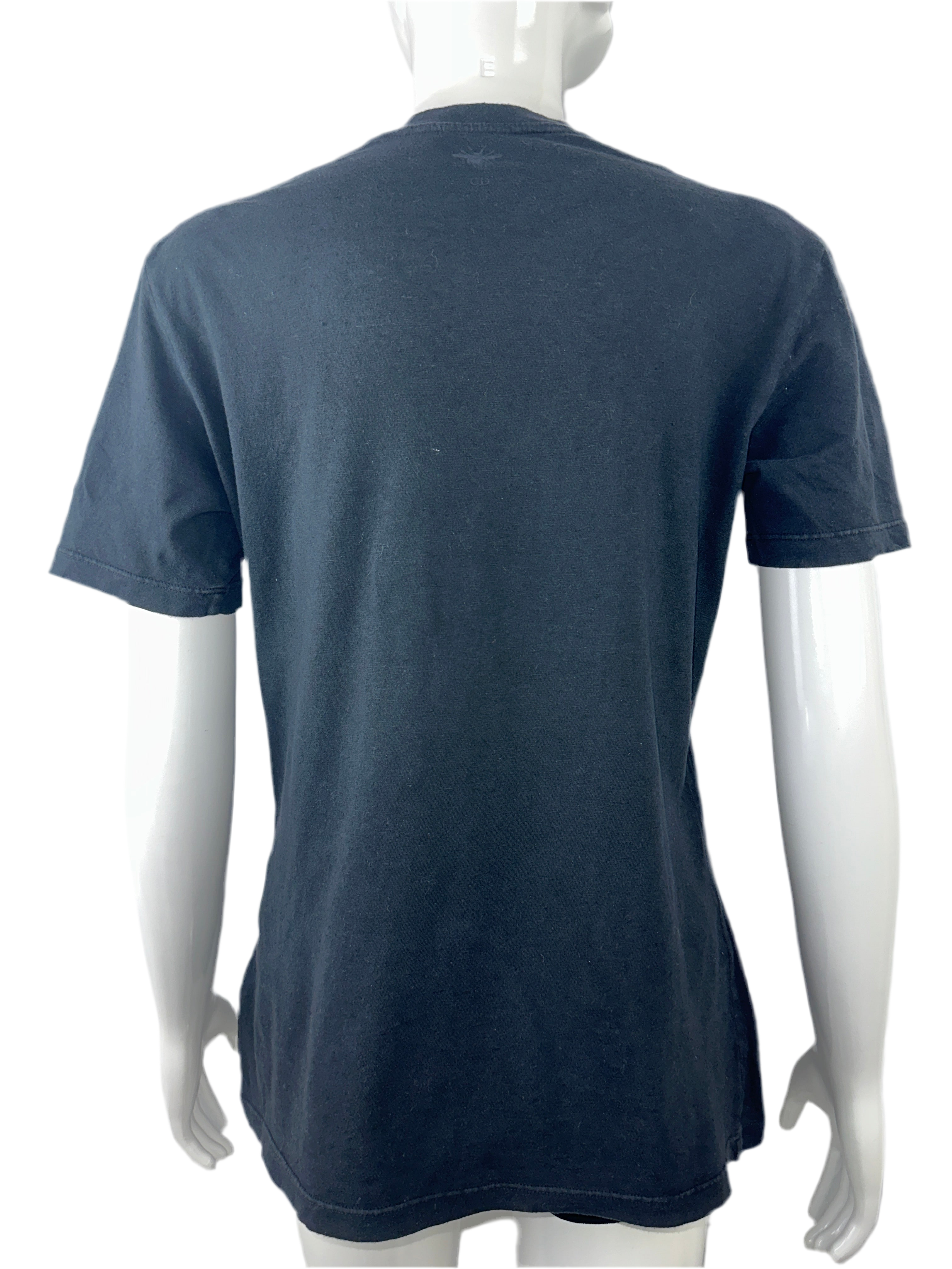 Dior black T-shirt with white design and red bird - size 34