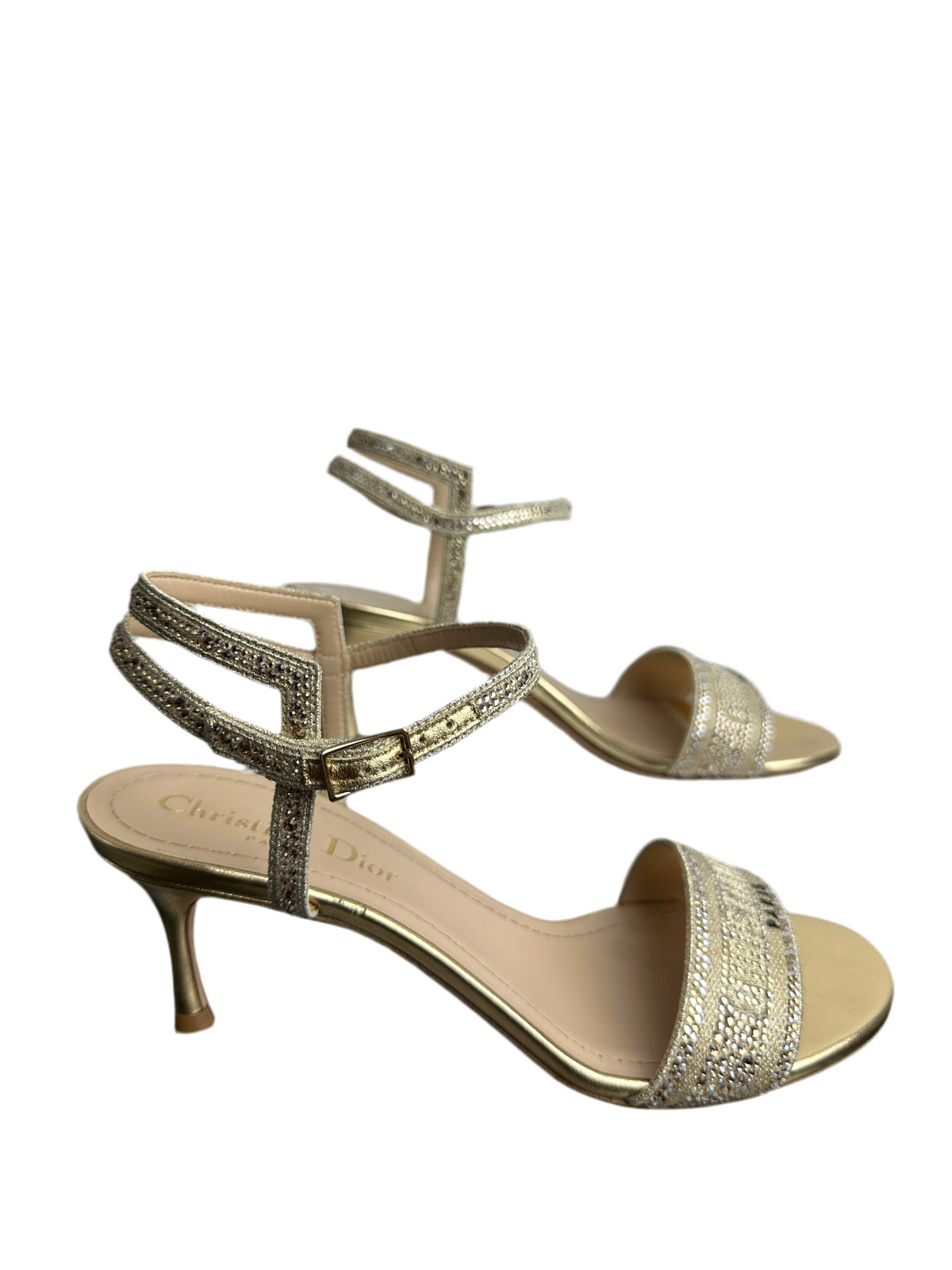 Dior Dway heeled sandal gold ton - size 36