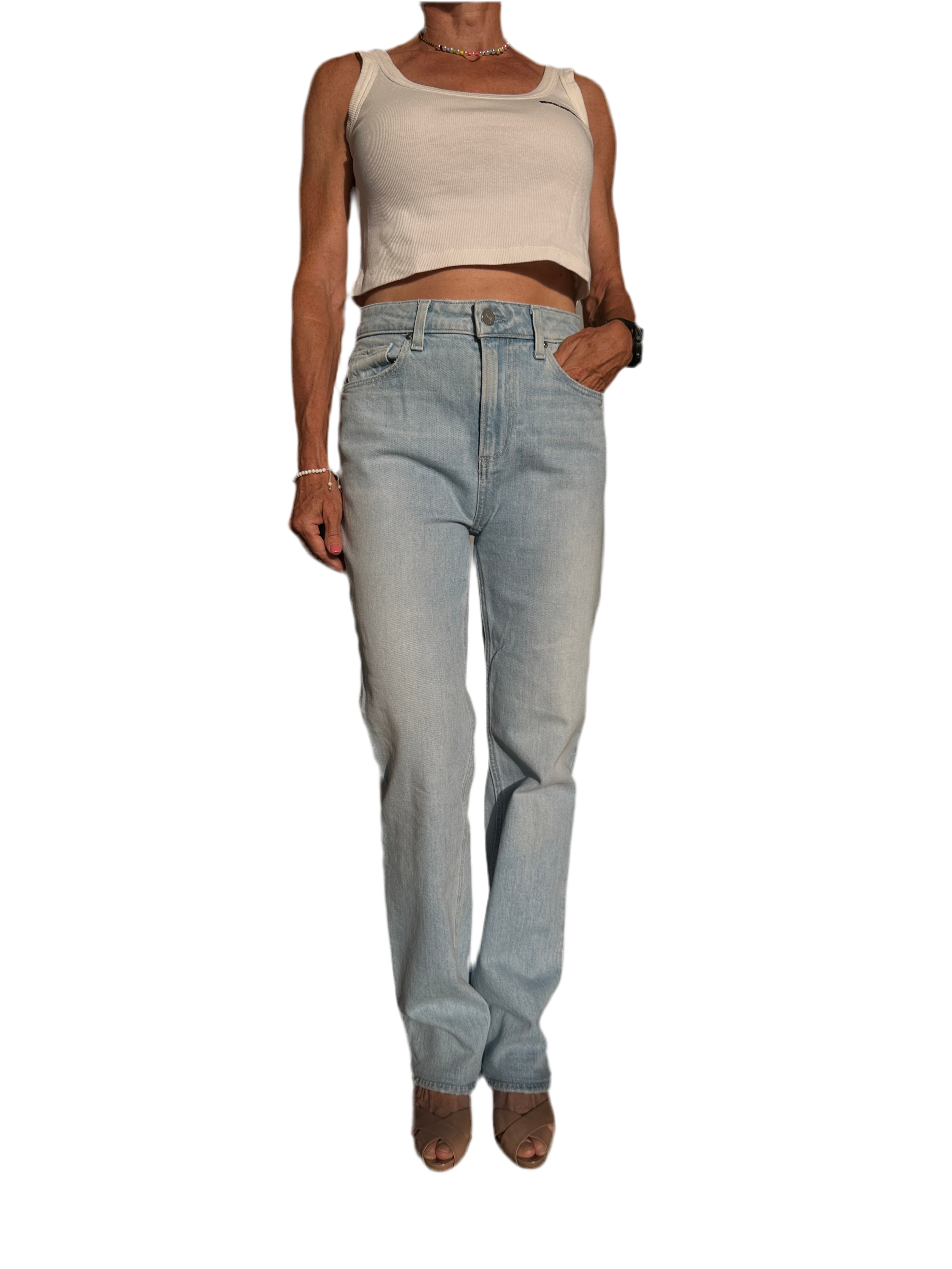 Paige Blue jean mid rise straight leg "Vintage" - size 26
