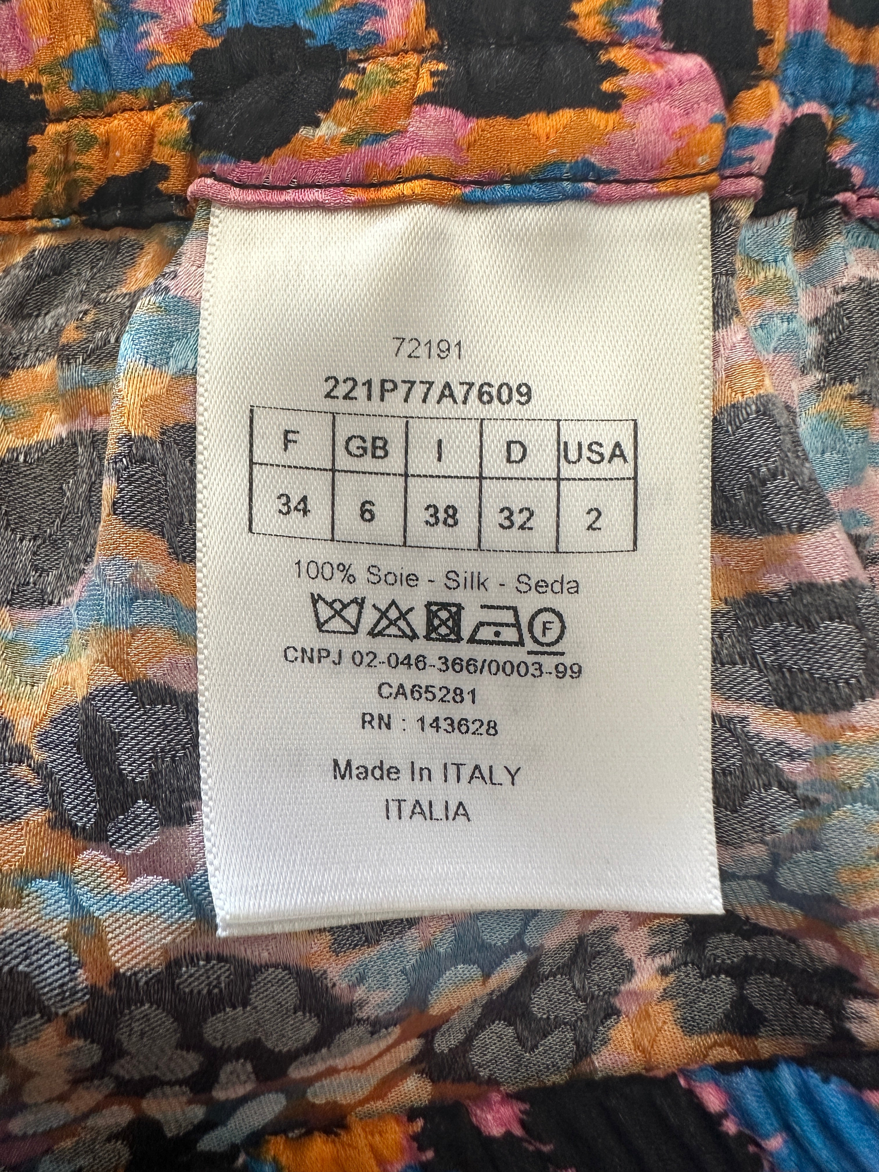 Dior blue leopard and multicolor shorts - size 34