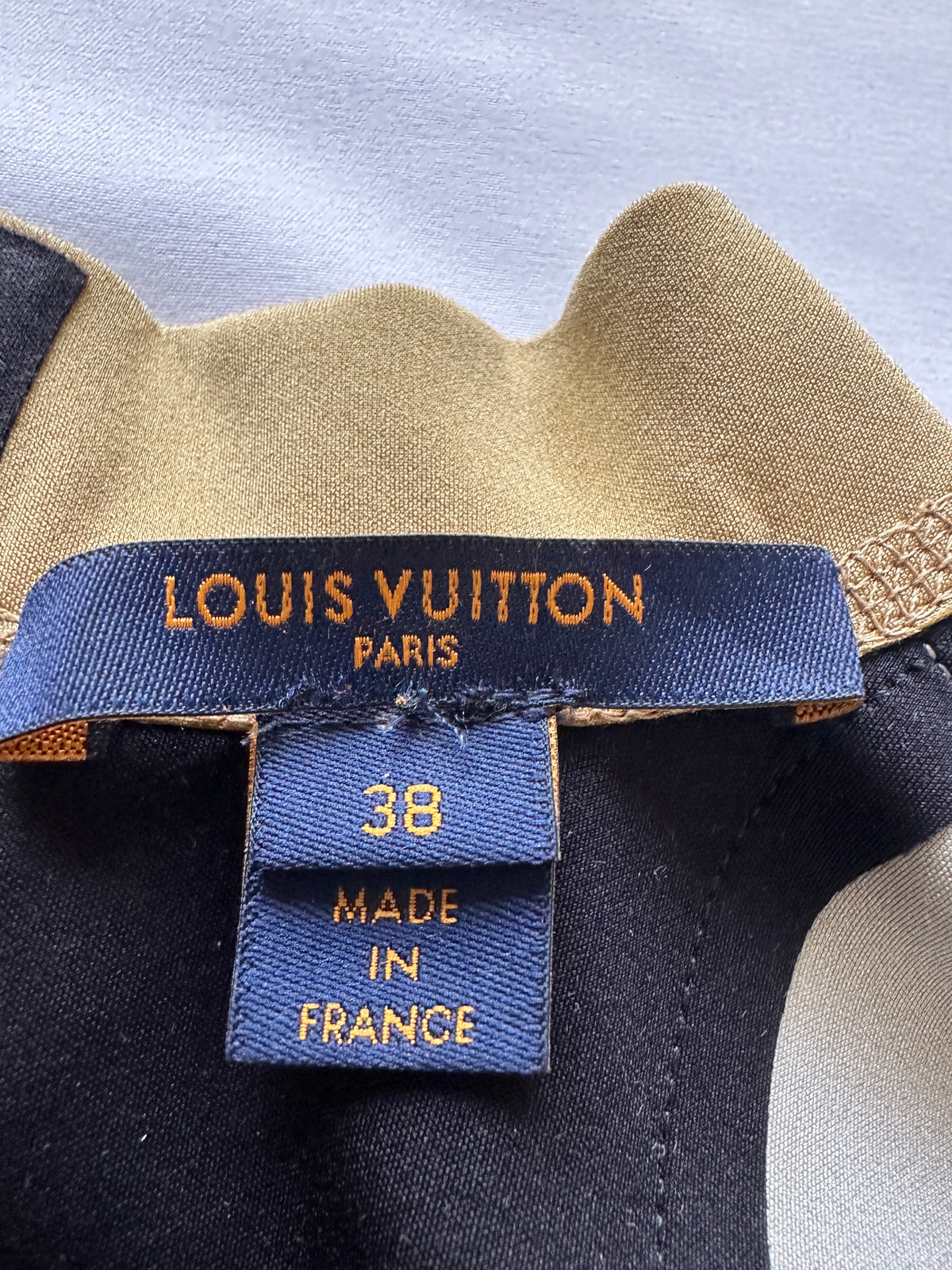 Louis Vuitton slim-fit top black gray beige blue - size 38