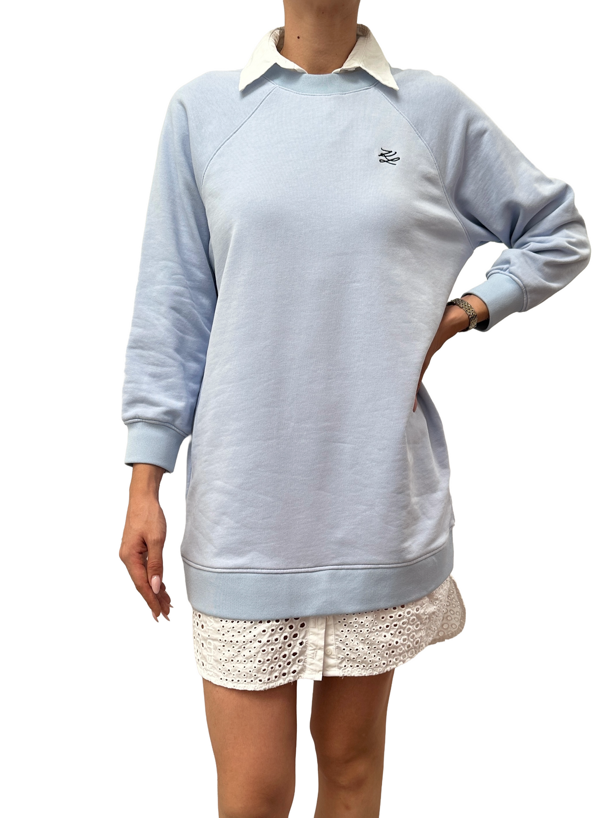 Karl Lagerfel sweater dress with fake shirt - size 36
