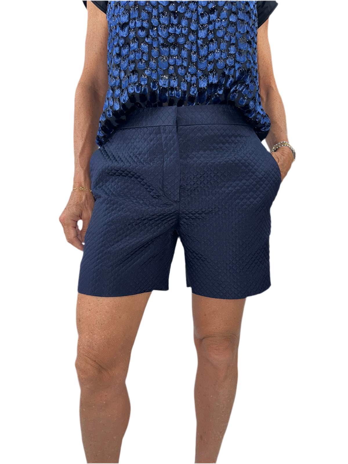 Dior quilted midnight blue shorts - size 36