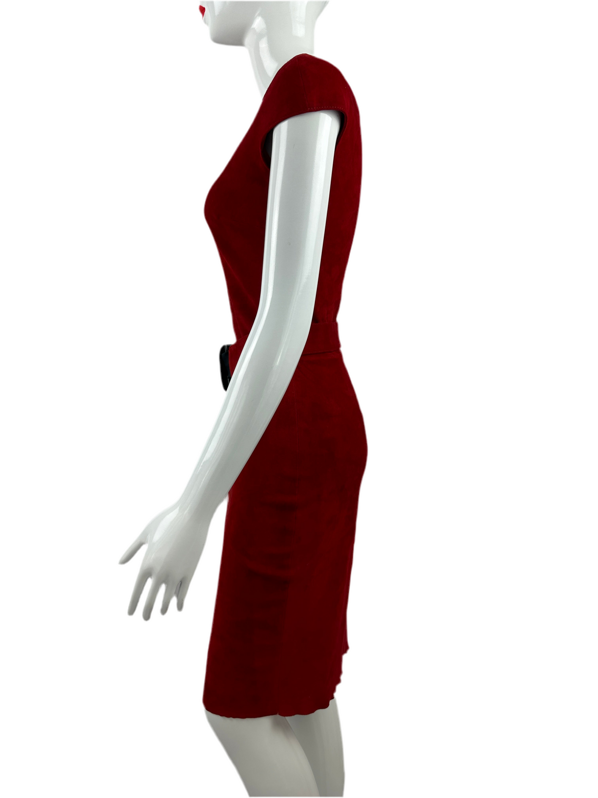 Jitrois red lambskin knee-length dress - size 36