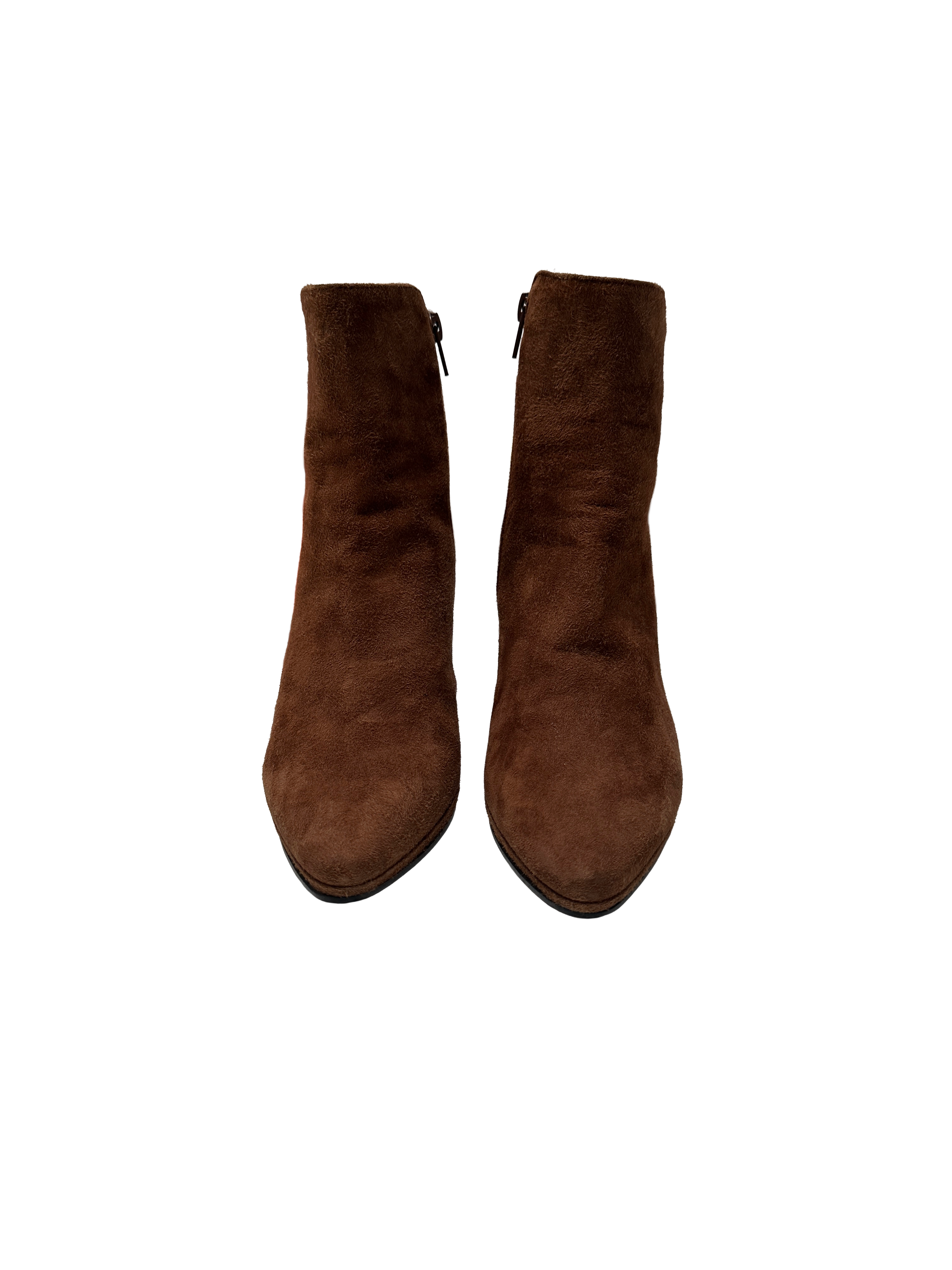 Paul Noyen brown suede heeled amkle boots - size 37.5