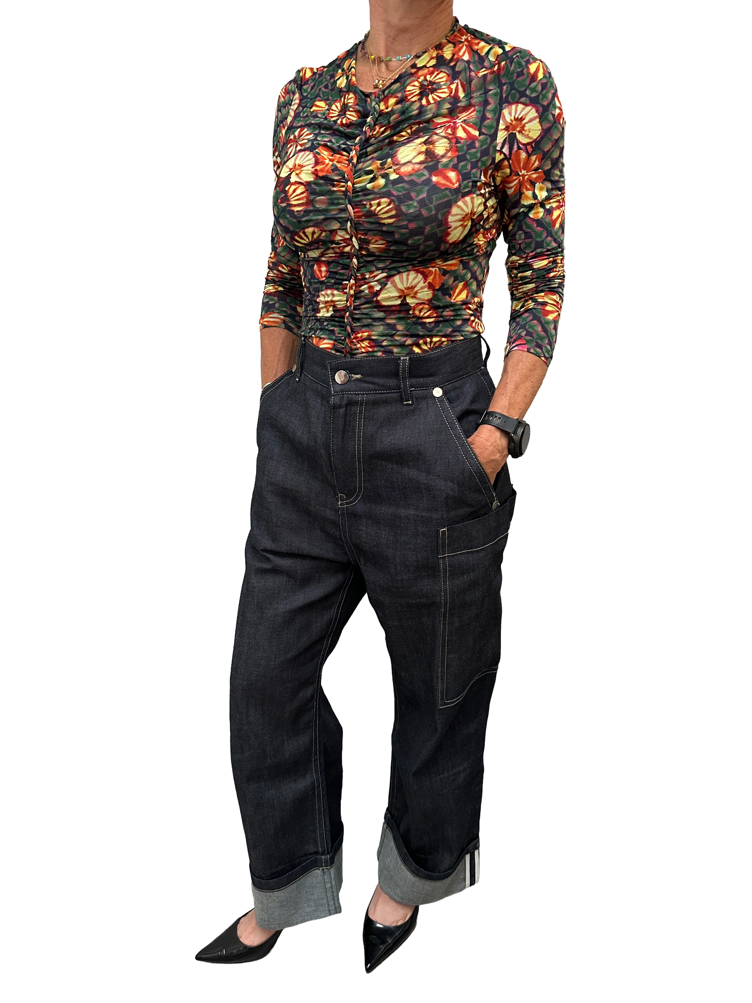Ulla Johnson floral mesh top - size 38