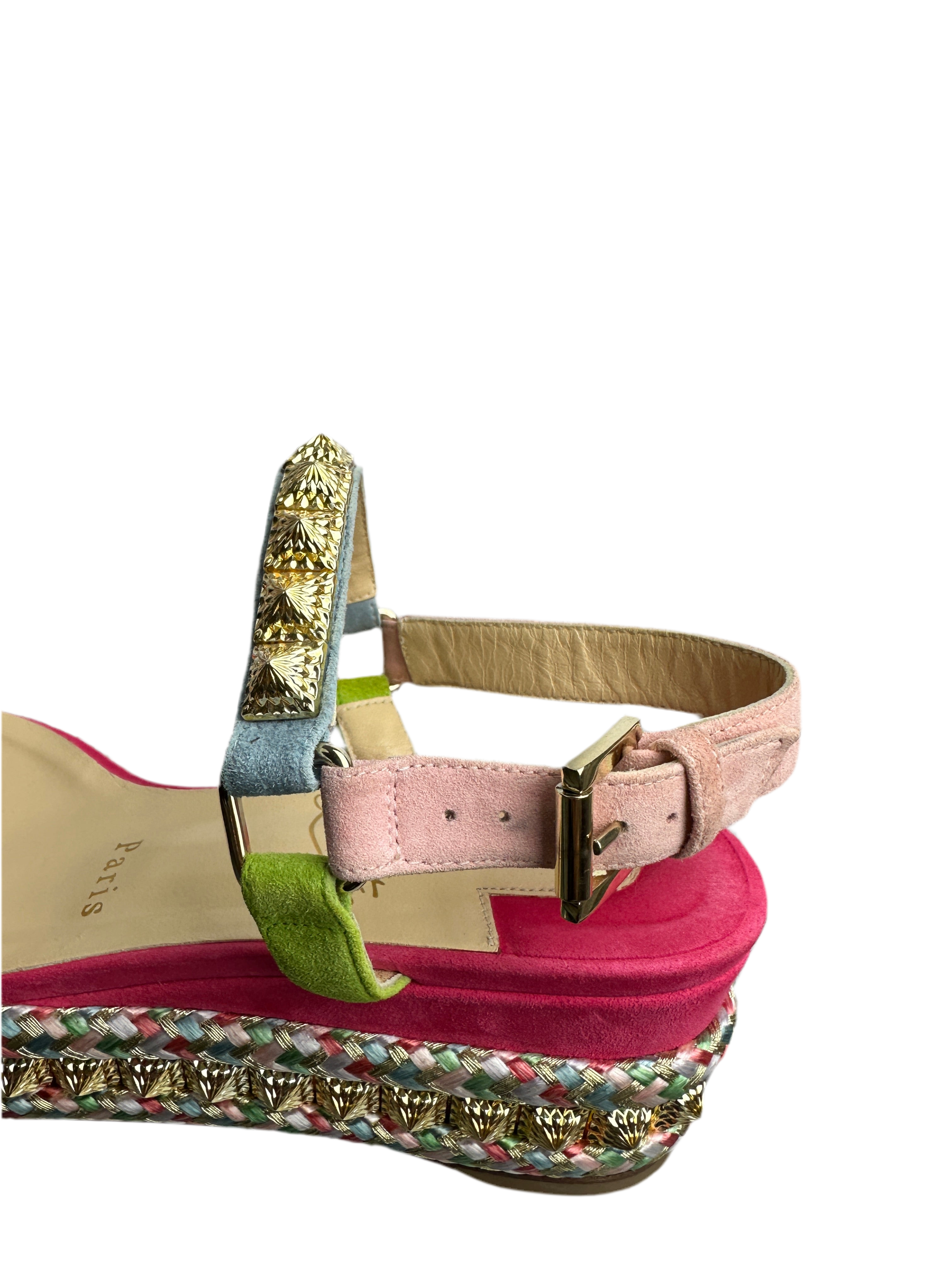 Louboutin Pyraclou 60 suede - size 37