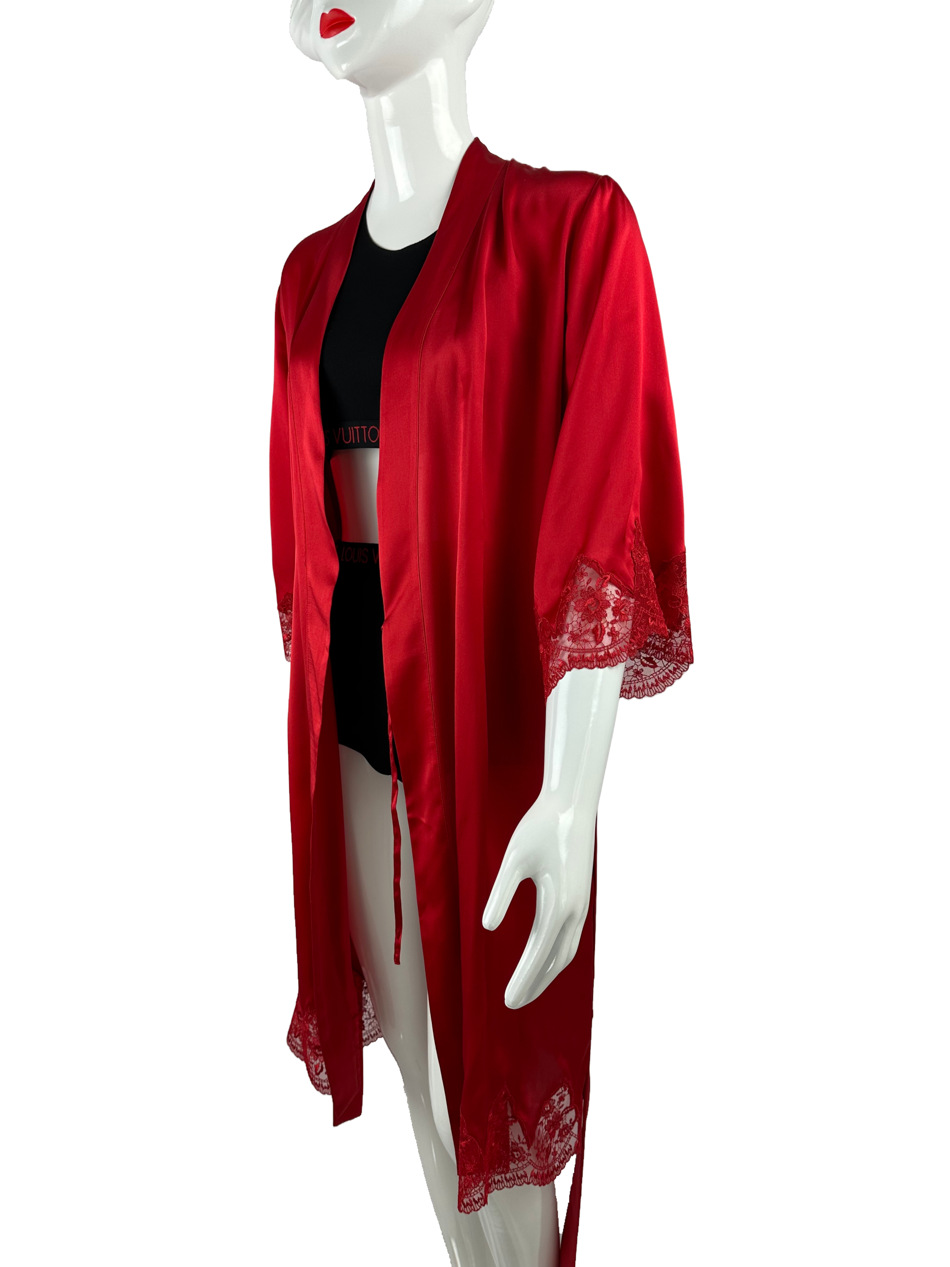 Aubade red silk Kimono - size M FR