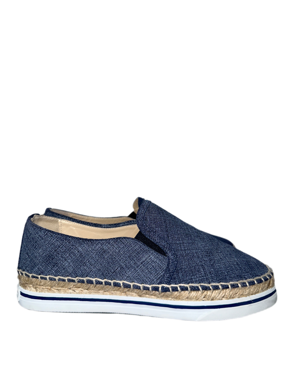 Jimmy Choo dawn denim leather espadrilles - size 36