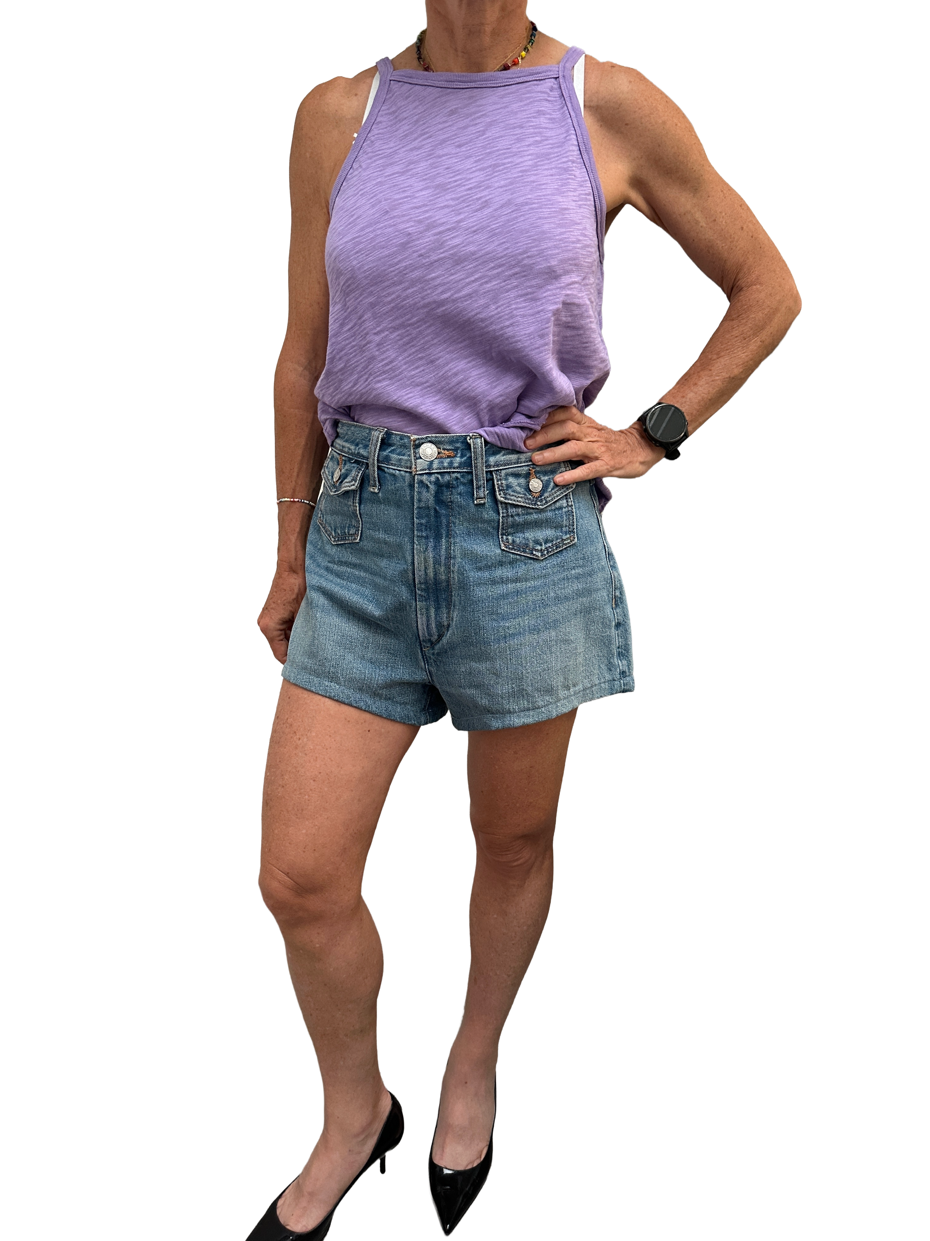 Re/Done hight rise denim short - size 27
