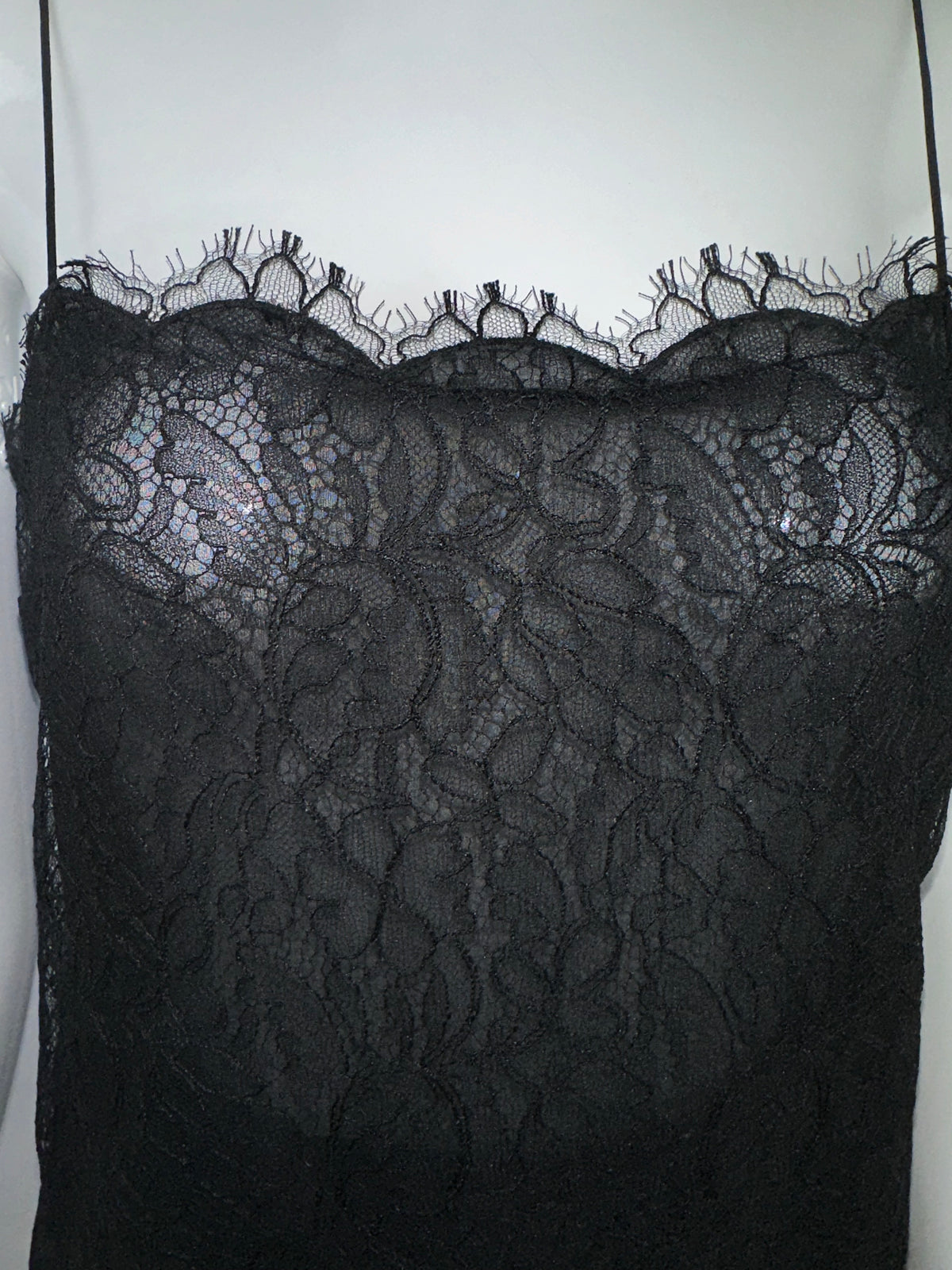 Chanel black lace tee shirt - size 34