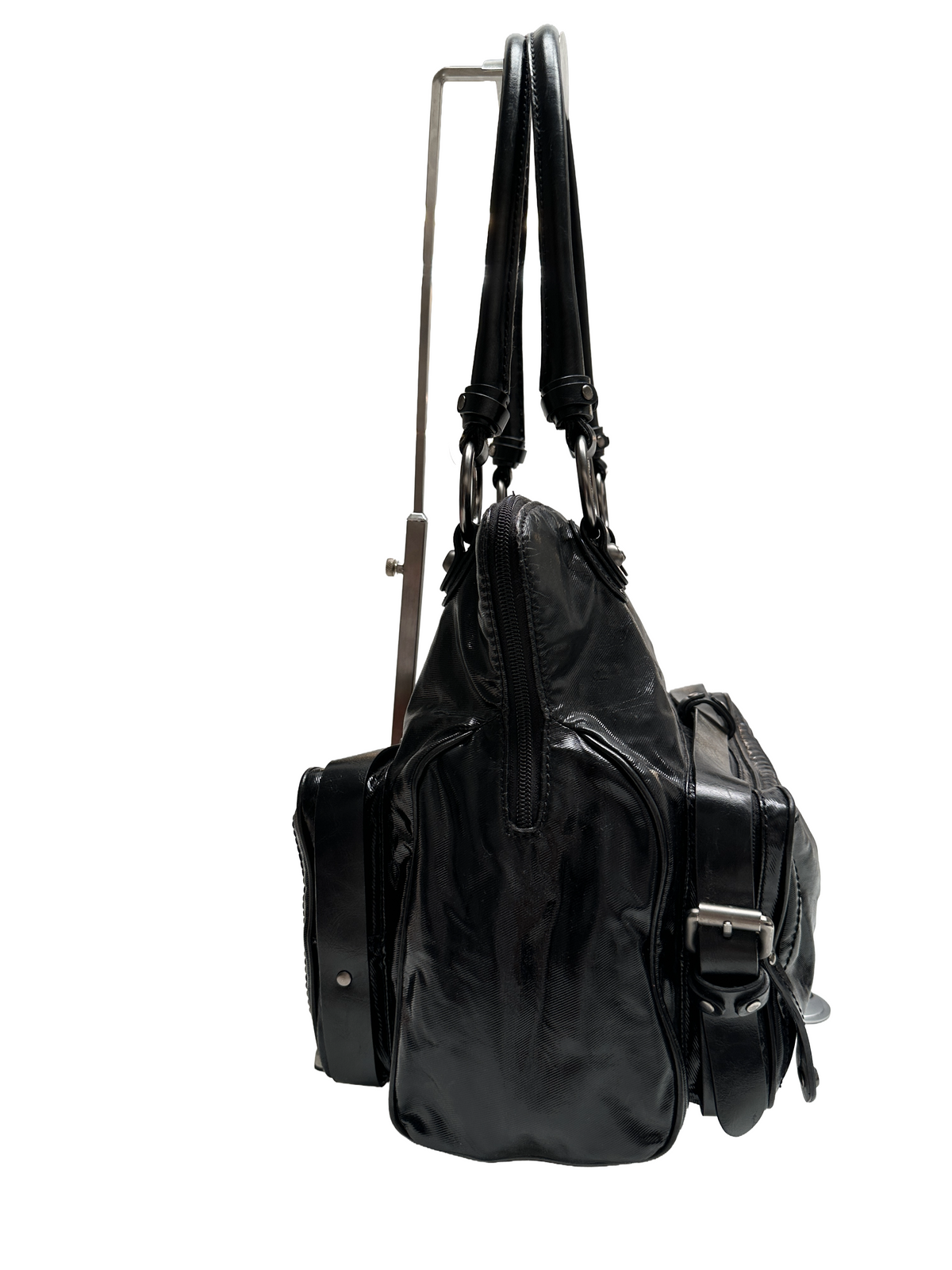 Francesco Biasia multi-pocket black bag