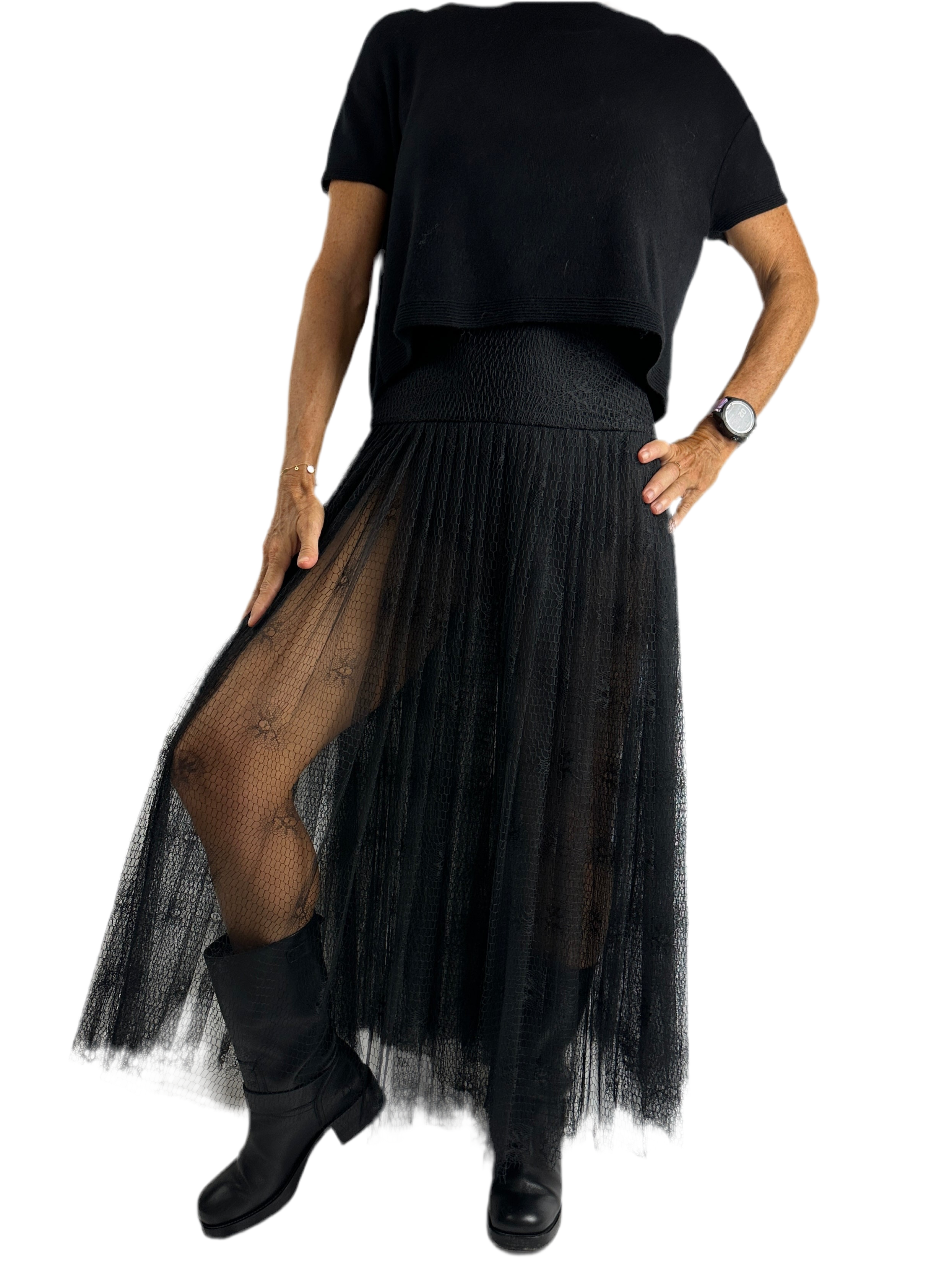 Dior sheer pleated skirt - size 36
