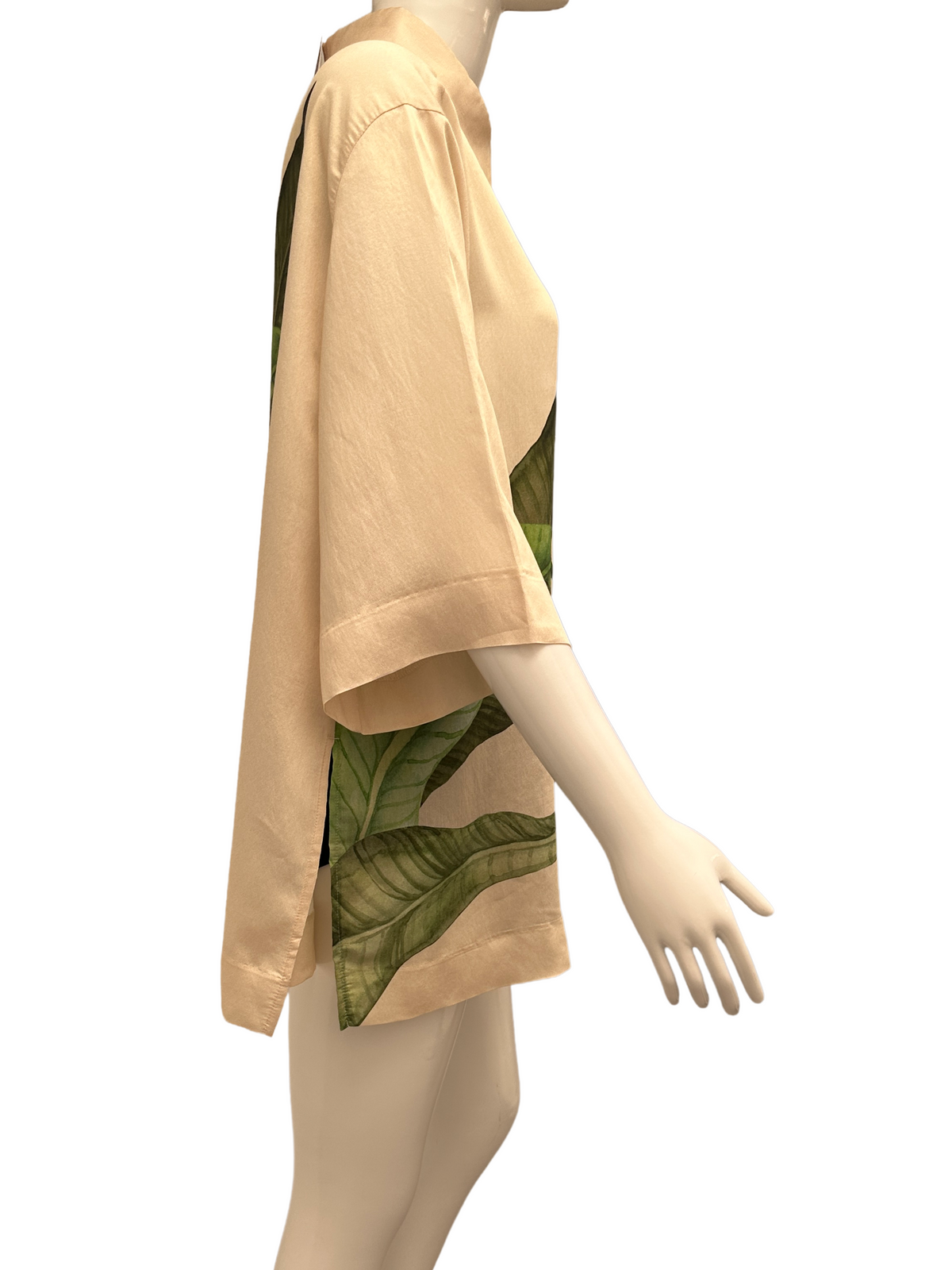 H&M Edition cream shirt with leaf pattern - size 38