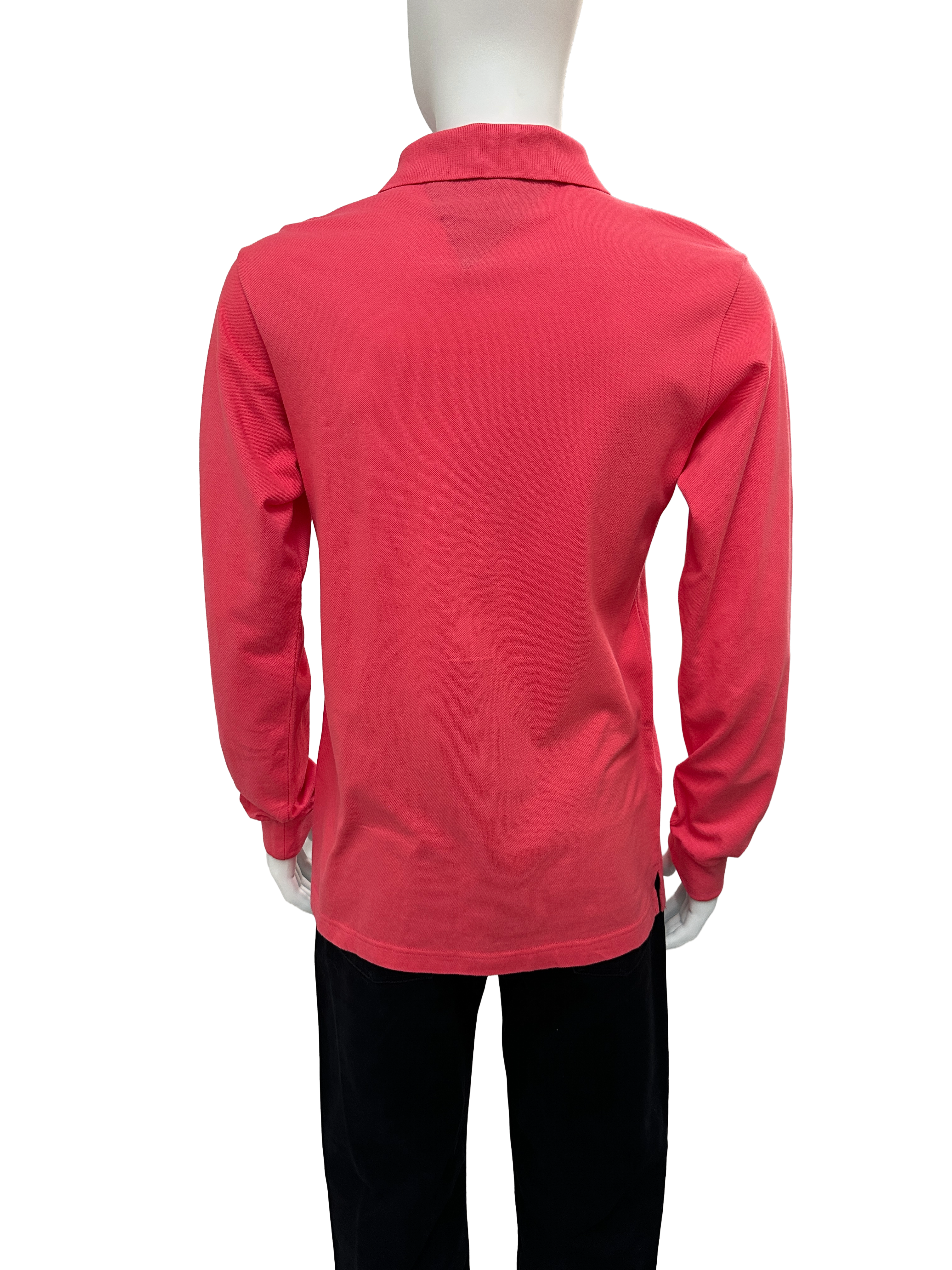 Tommy Hilfiger coral long sleeve polo shirt - size L