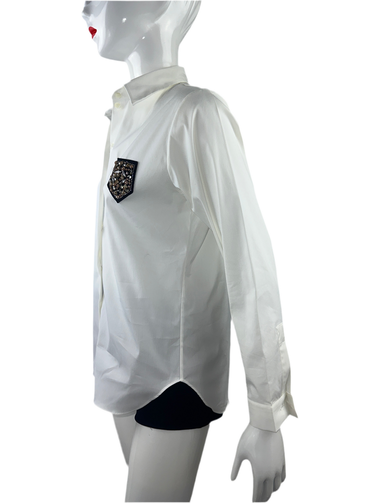 Dior white shirt with stone shields - size 36