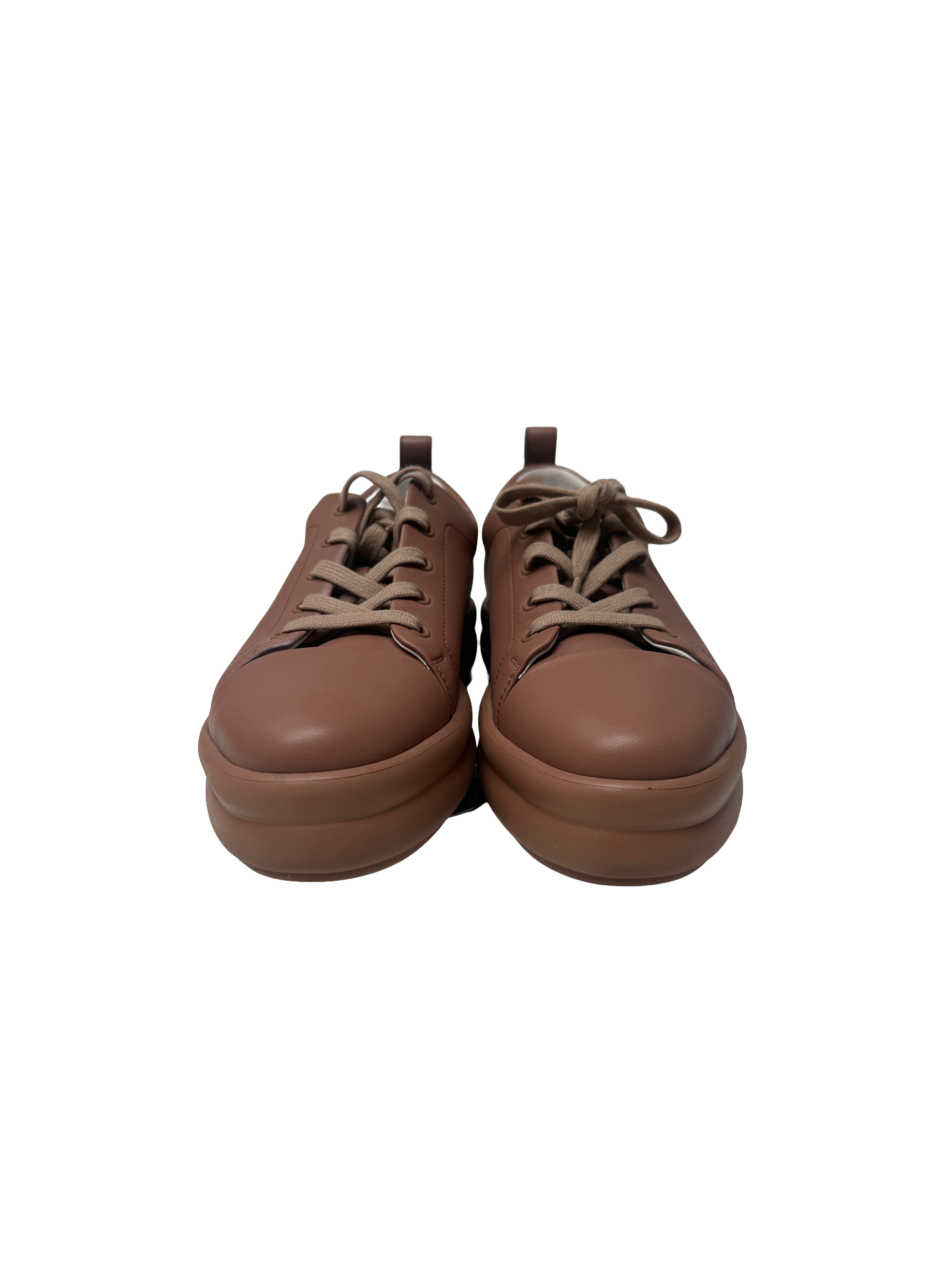 Hermes day sneakers nude leather - size 39.5