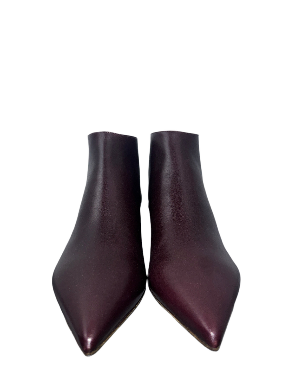 Dior Burgundy leather pointed toe ankle boots - size 36.5