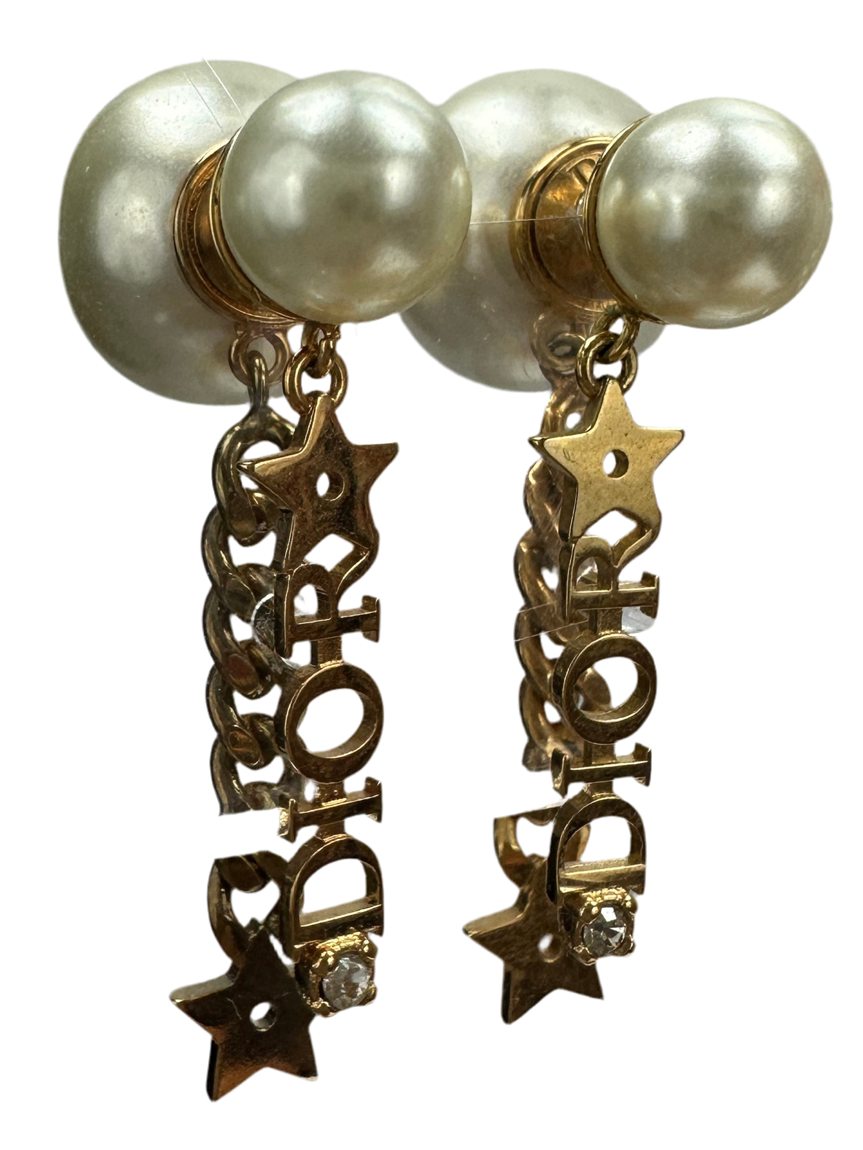 Dior la petite Tribale CD signature star details with pearl asymetric