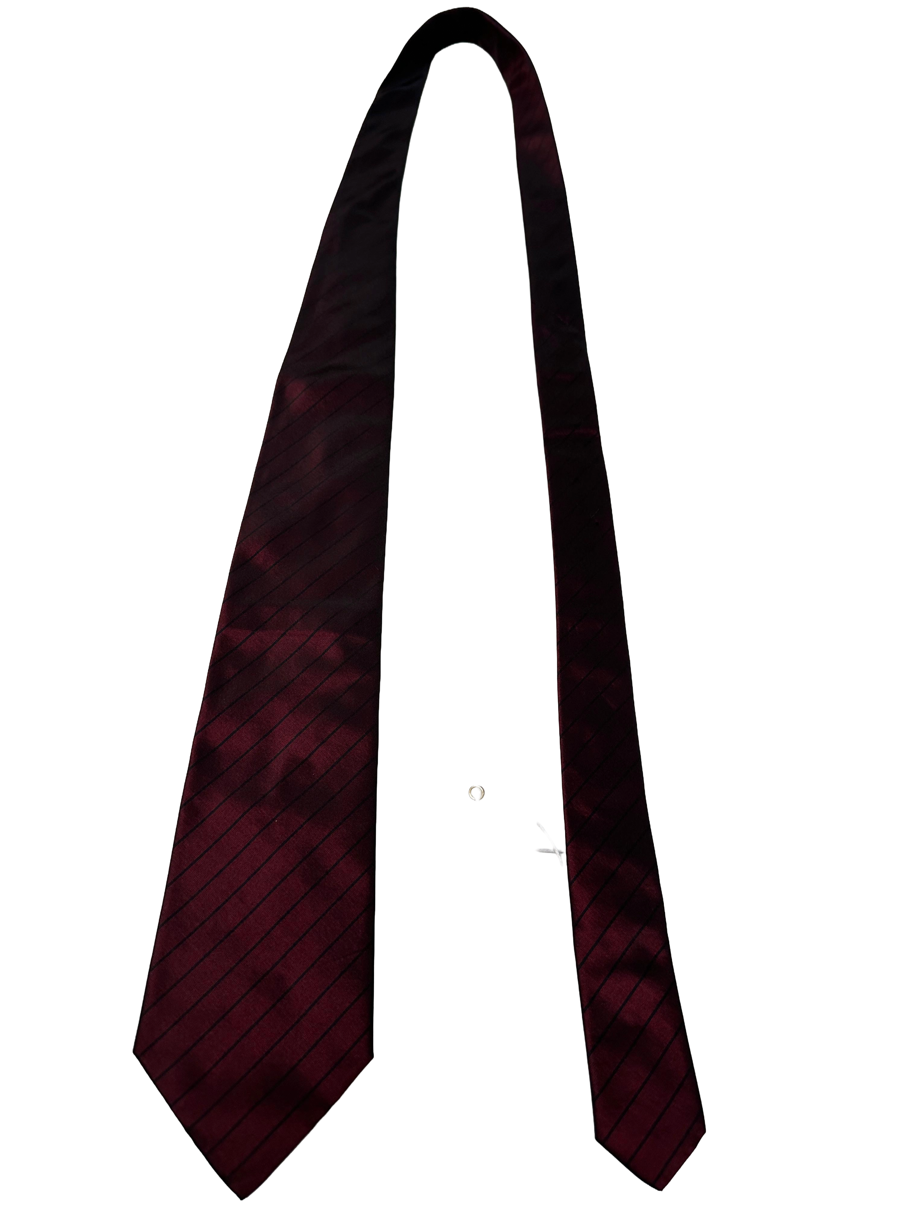 Dolce & Gabbana silk tie (deep burgundy with subtle stripe)