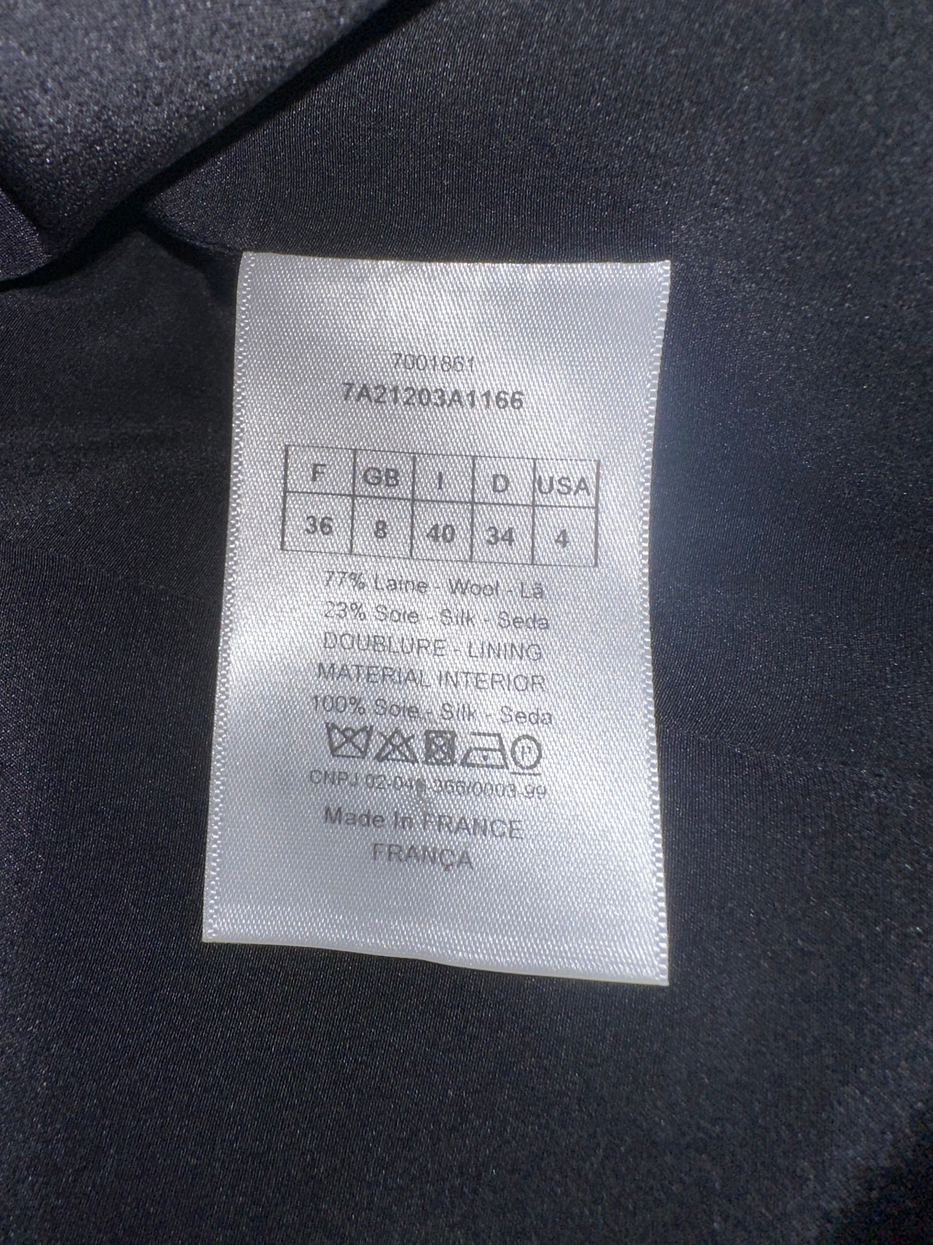 Dior black bar jacket - size 36