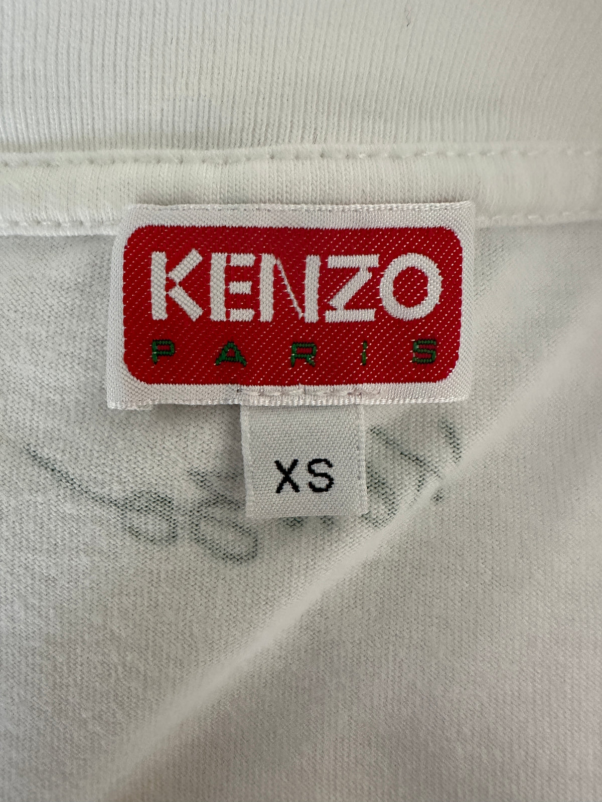 Kenzo white tee shirt with poppy - size 34