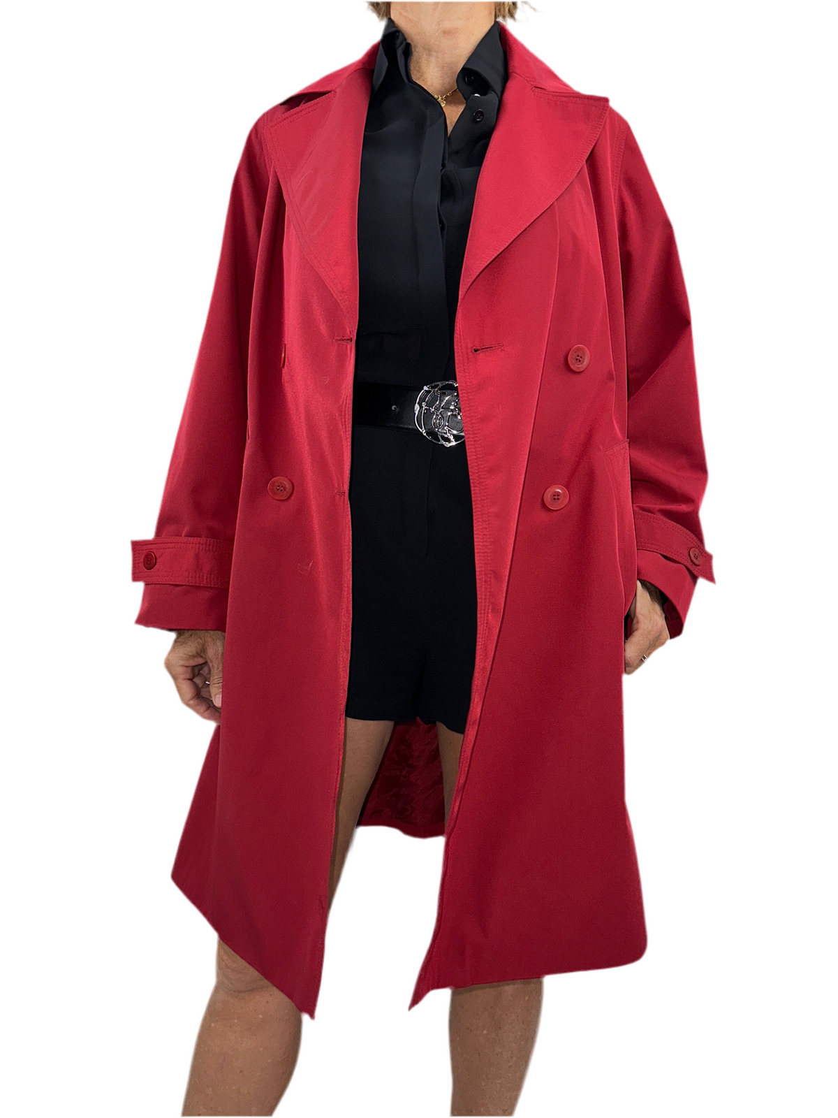 Gerard Darel red trench coat with waist belt - size 36