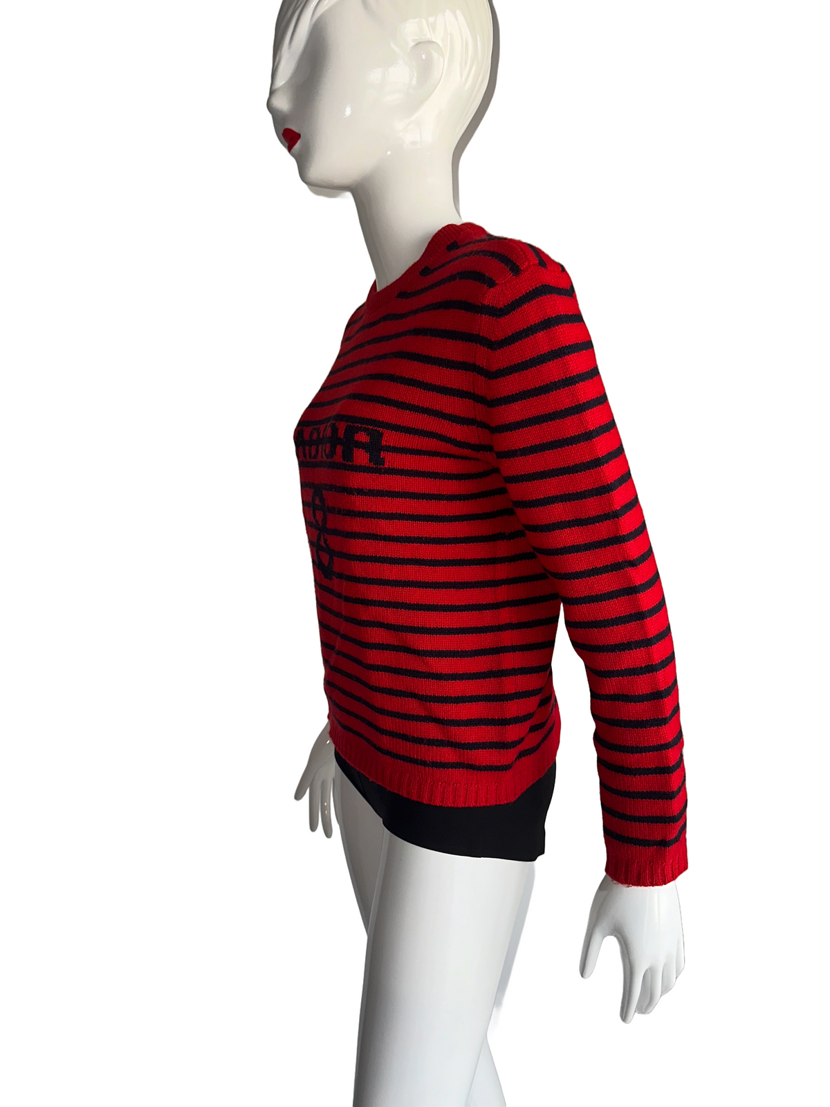 Dior black and red striped sweater - size 36