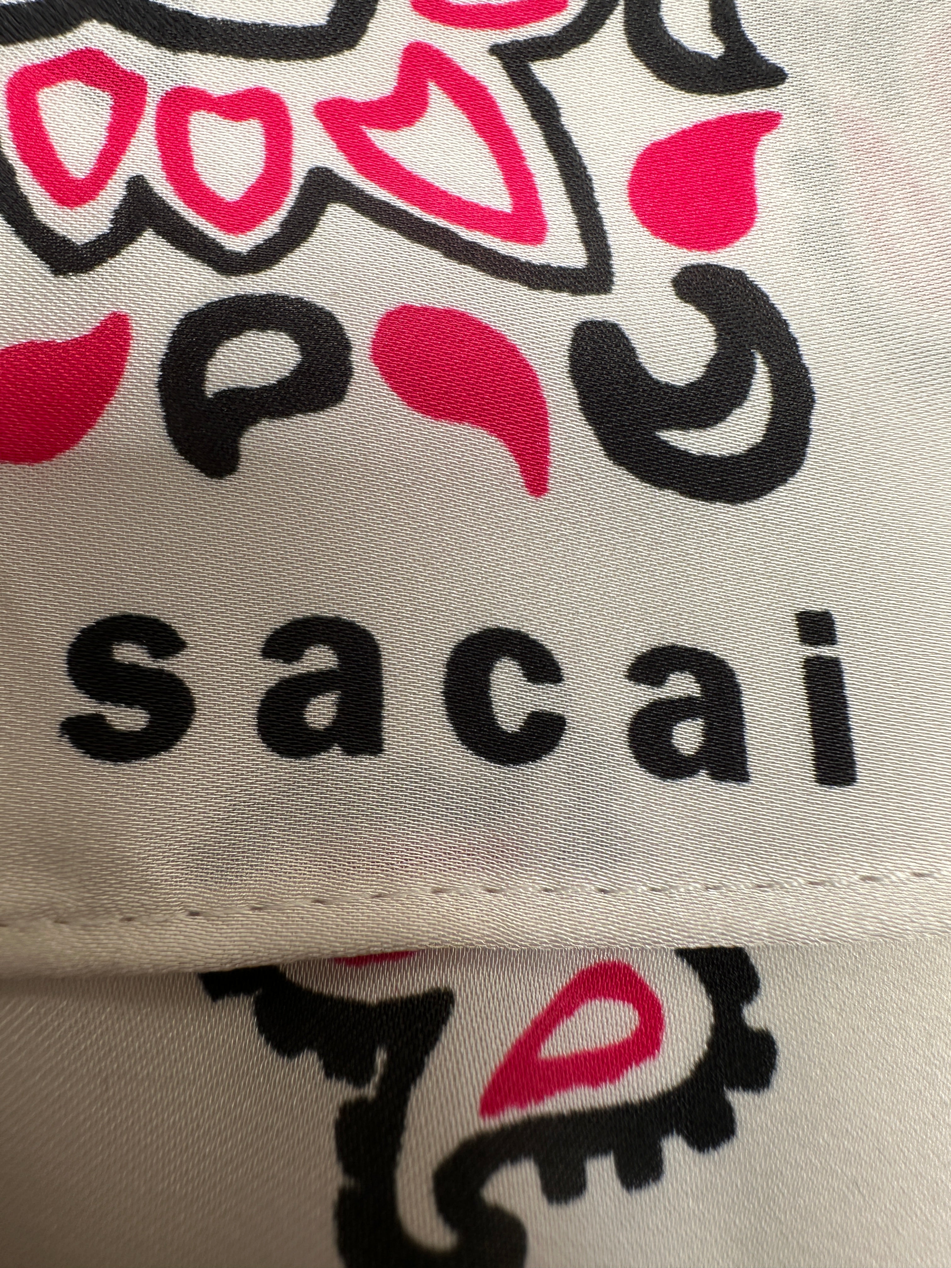 Sacai asymmetrical dress with bandana print - size 38